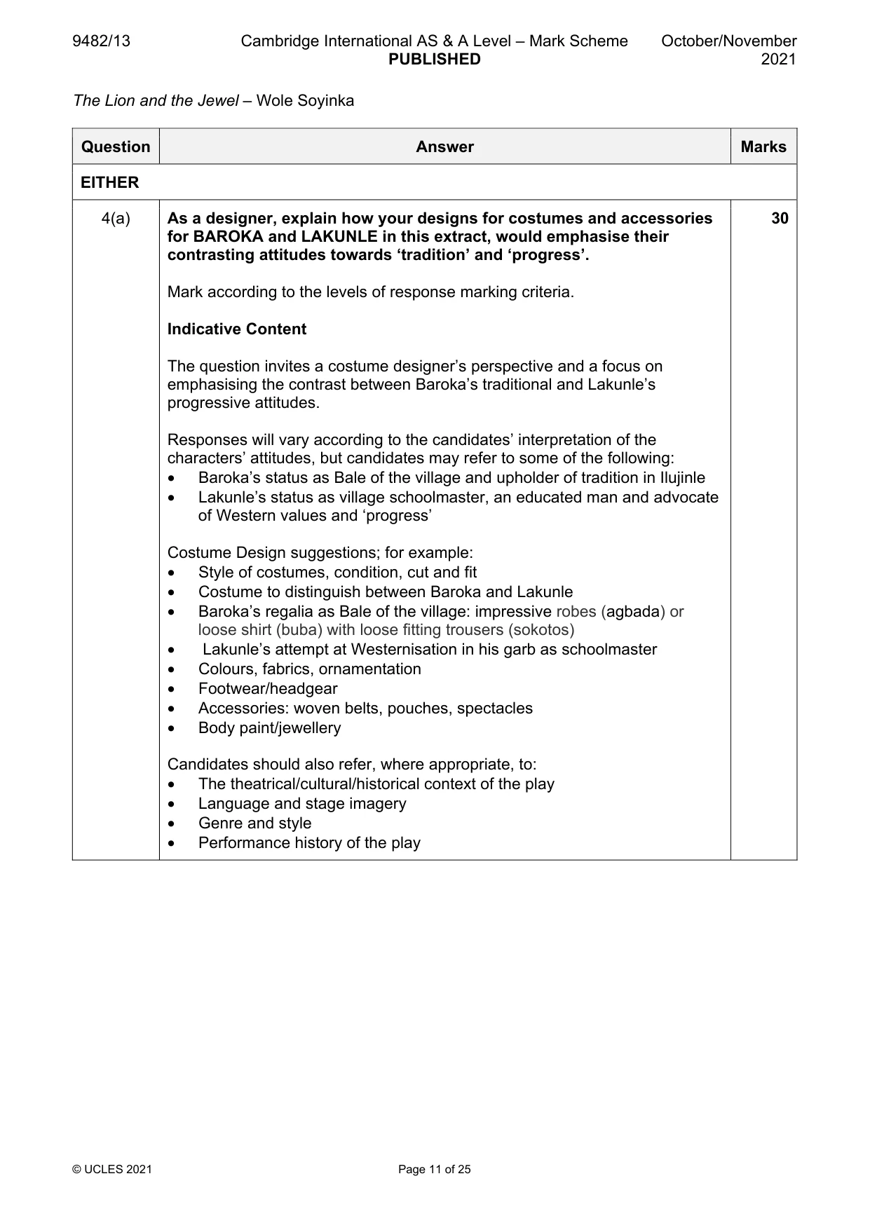 Mark scheme, page 11 of 25