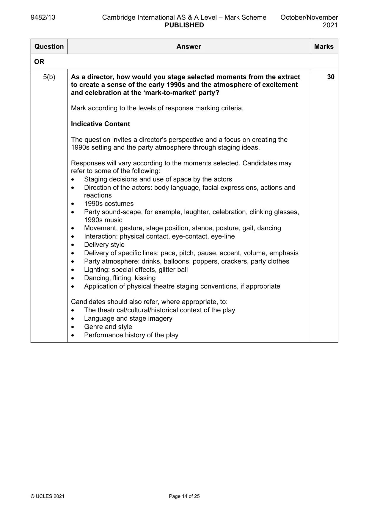 Mark scheme, page 14 of 25