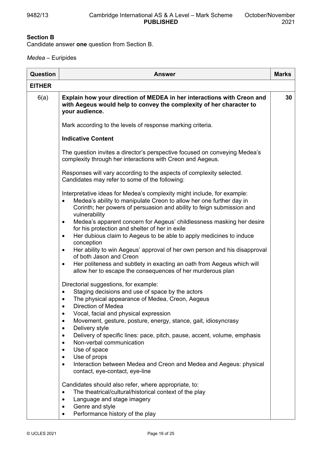 Mark scheme, page 16 of 25