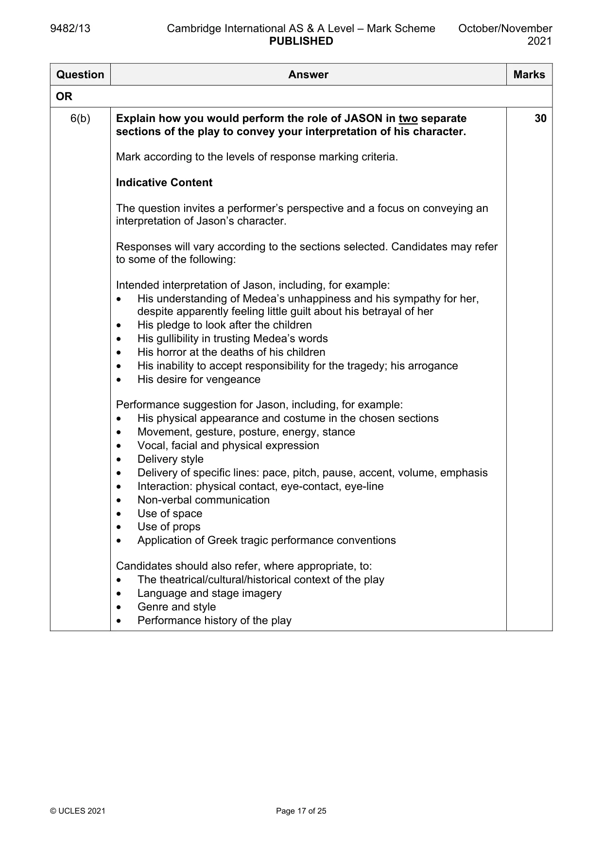 Mark scheme, page 17 of 25