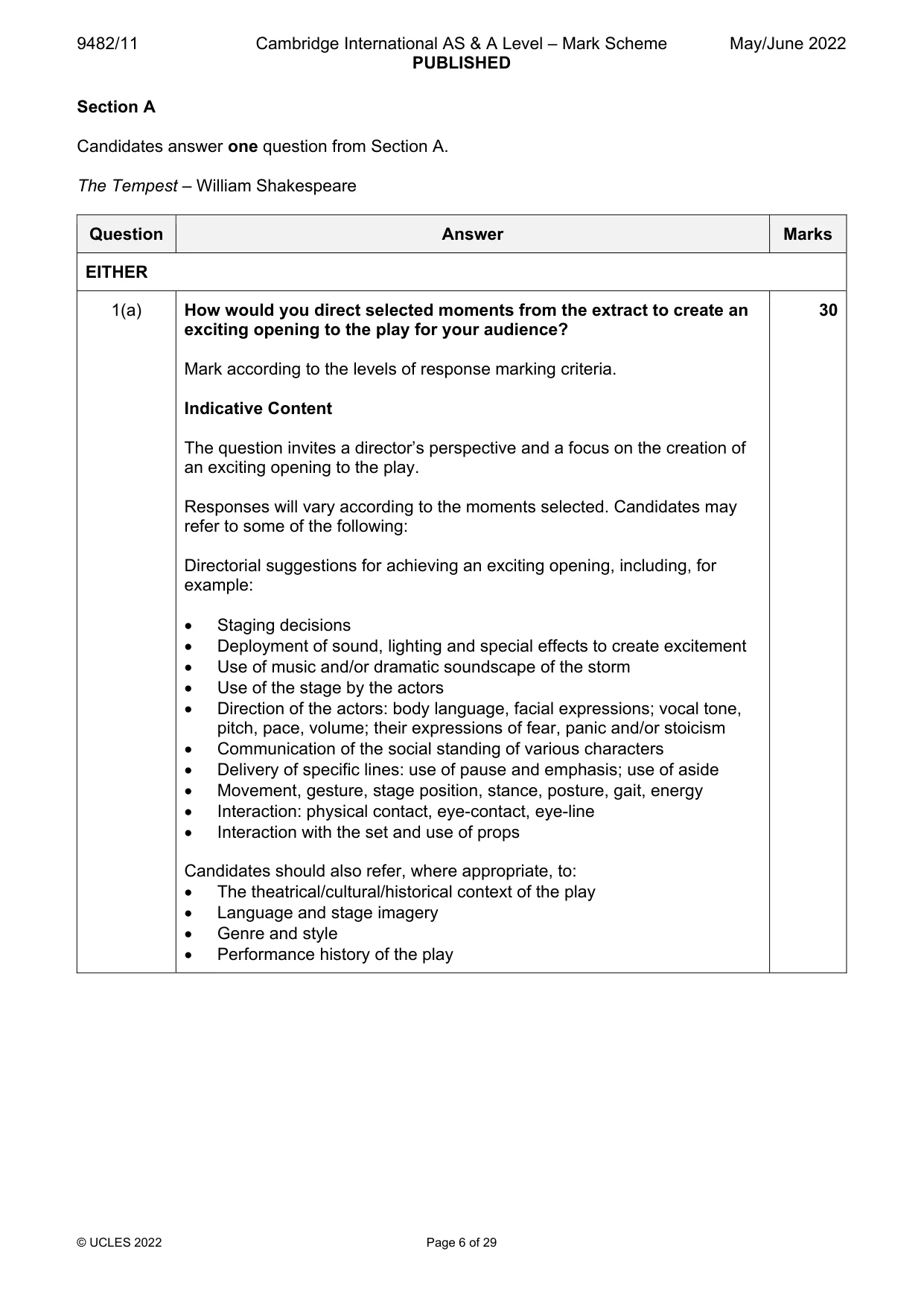 Mark scheme, page 6 of 29
