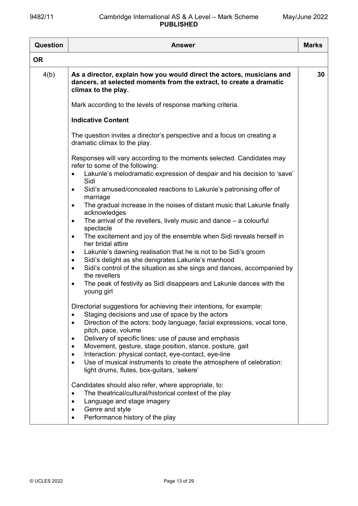 Mark scheme, page 13 of 29