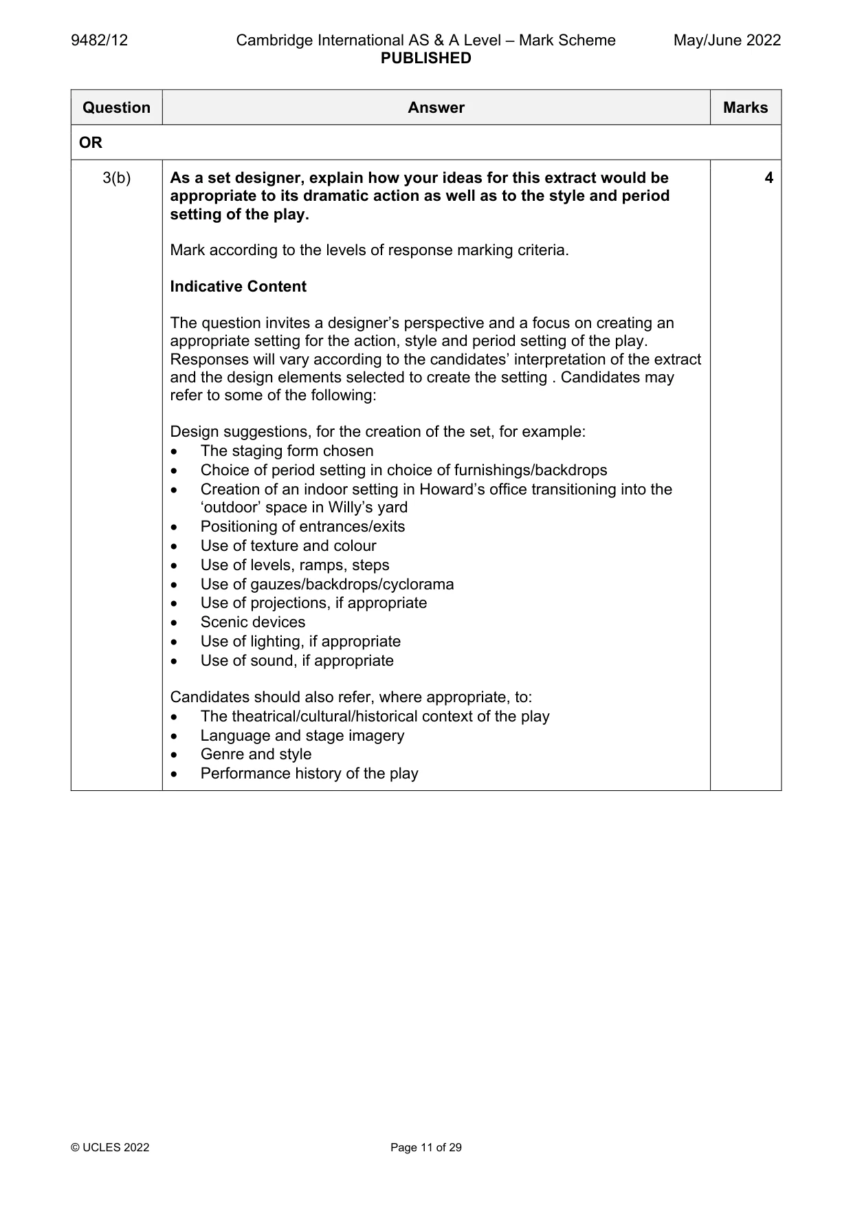 Mark scheme, page 11 of 29
