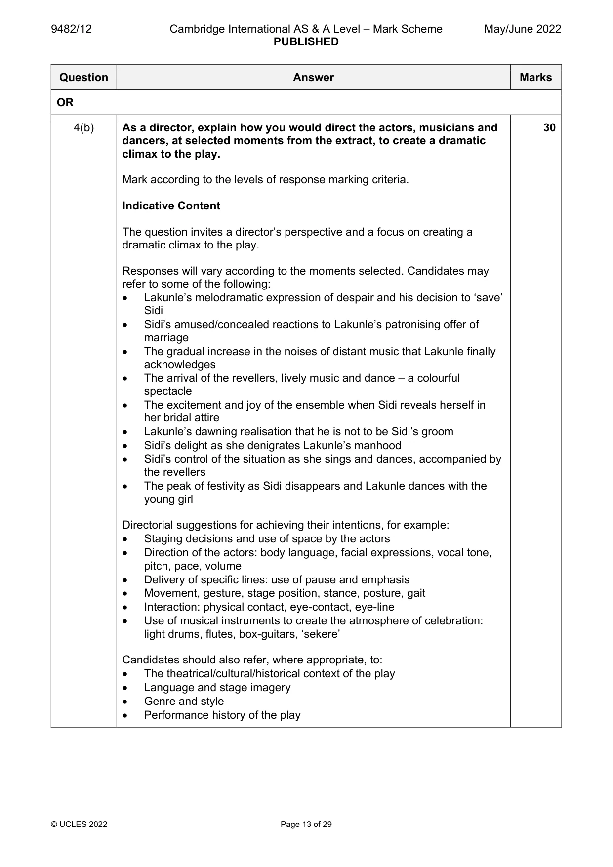 Mark scheme, page 13 of 29