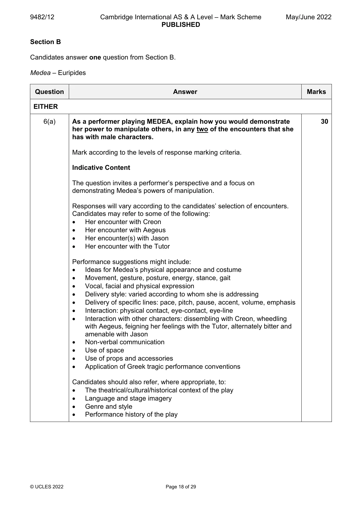 Mark scheme, page 18 of 29