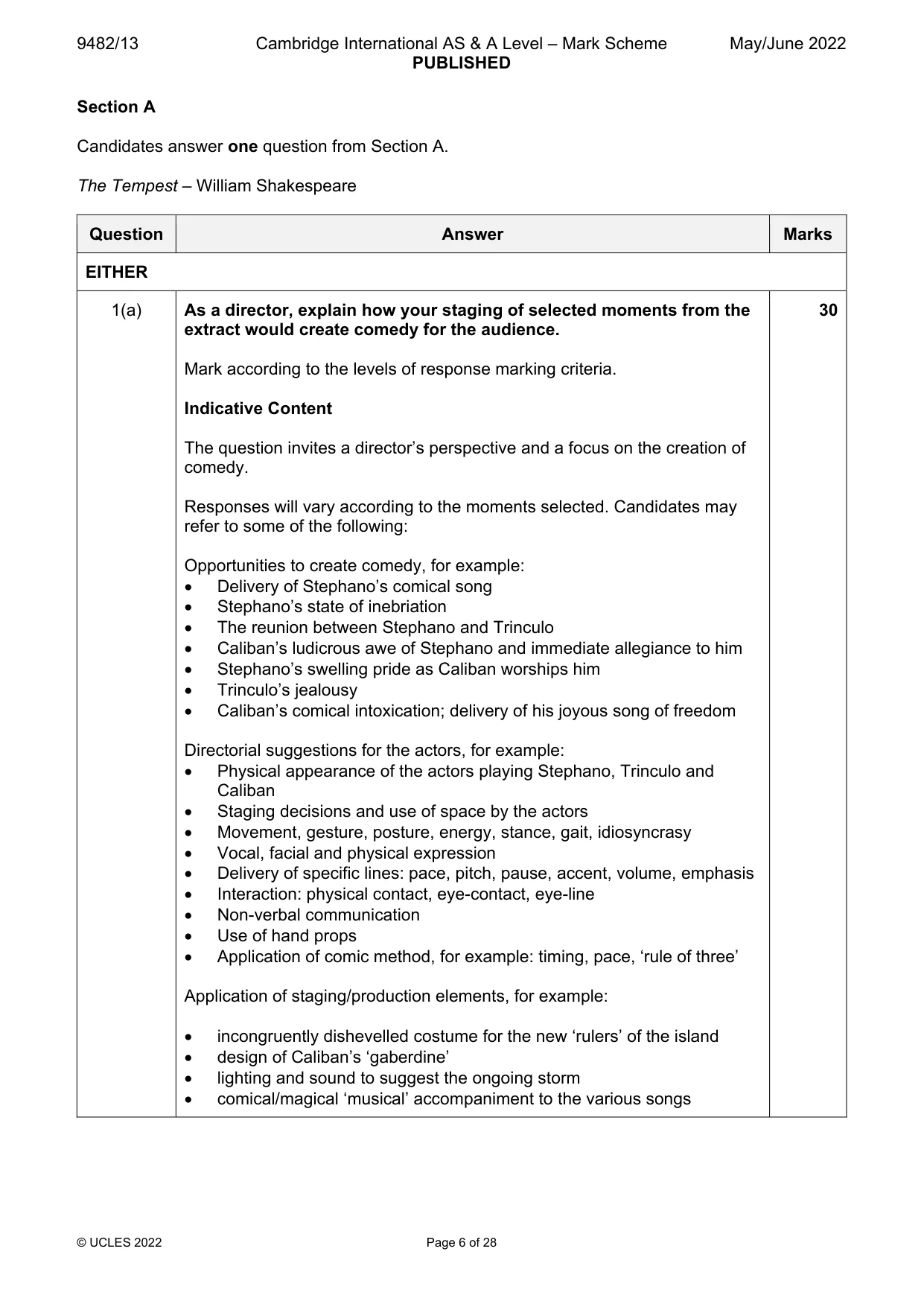 Mark scheme, page 6 of 28