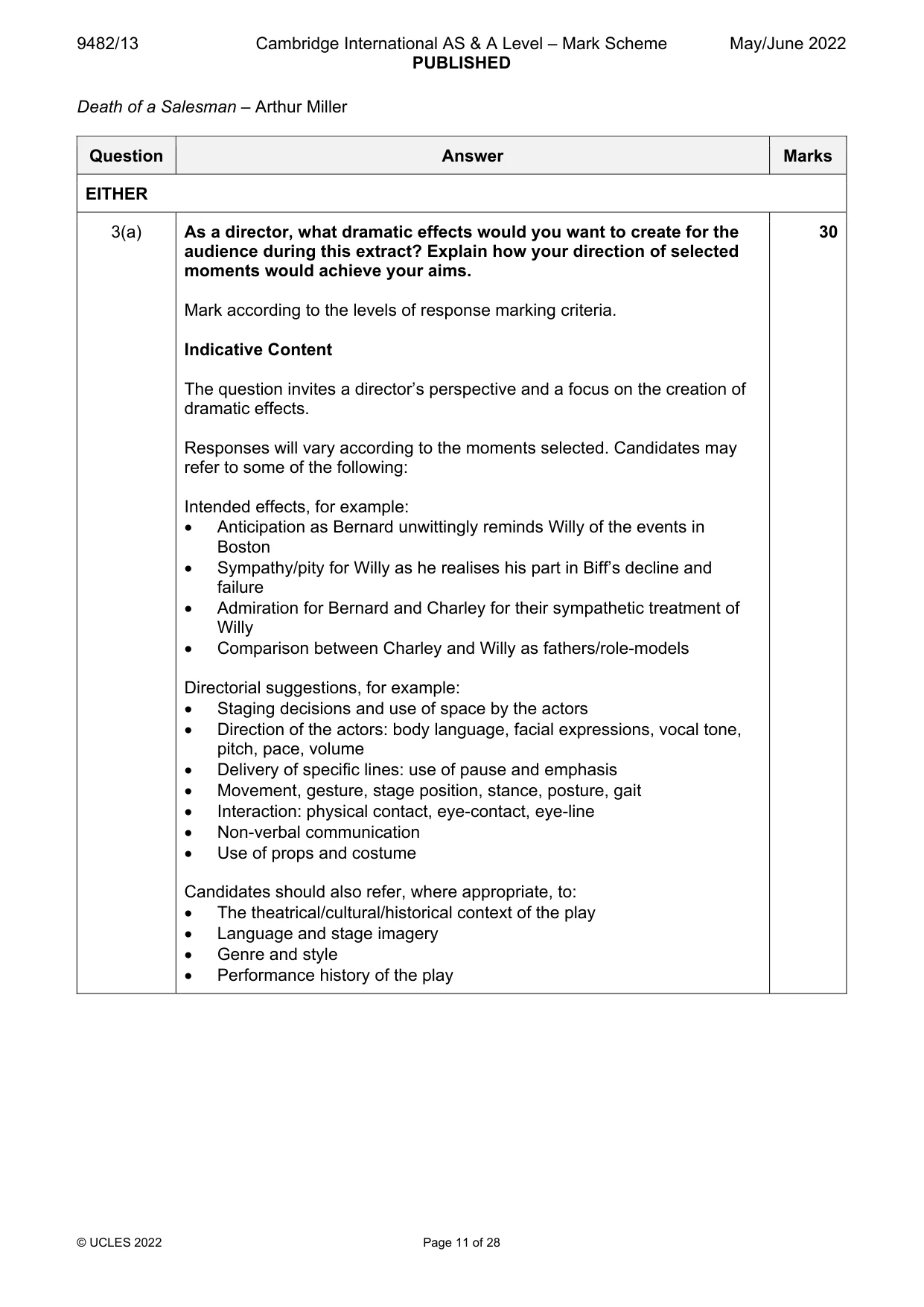 Mark scheme, page 11 of 28