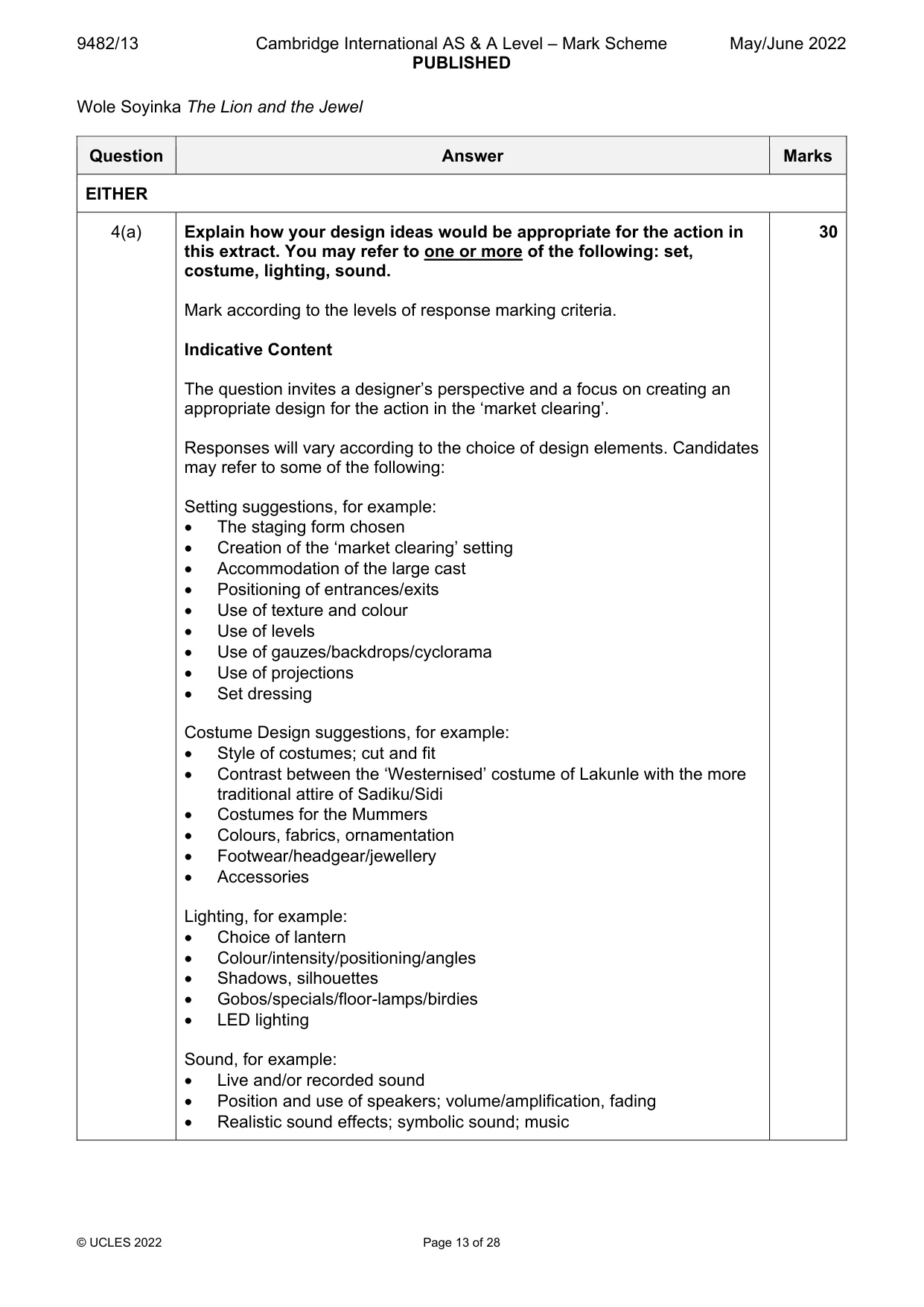 Mark scheme, page 13 of 28