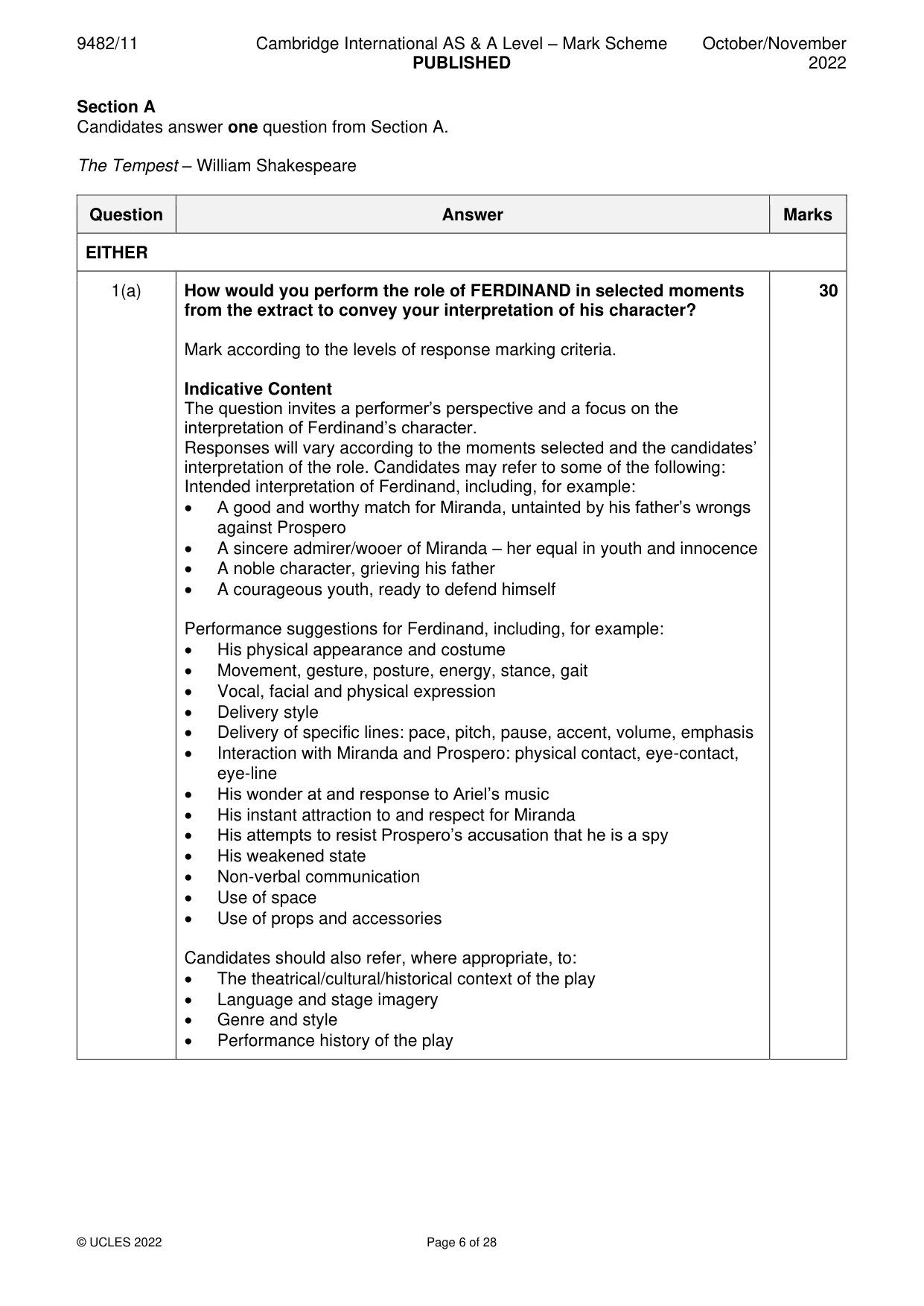 Mark scheme, page 6 of 28