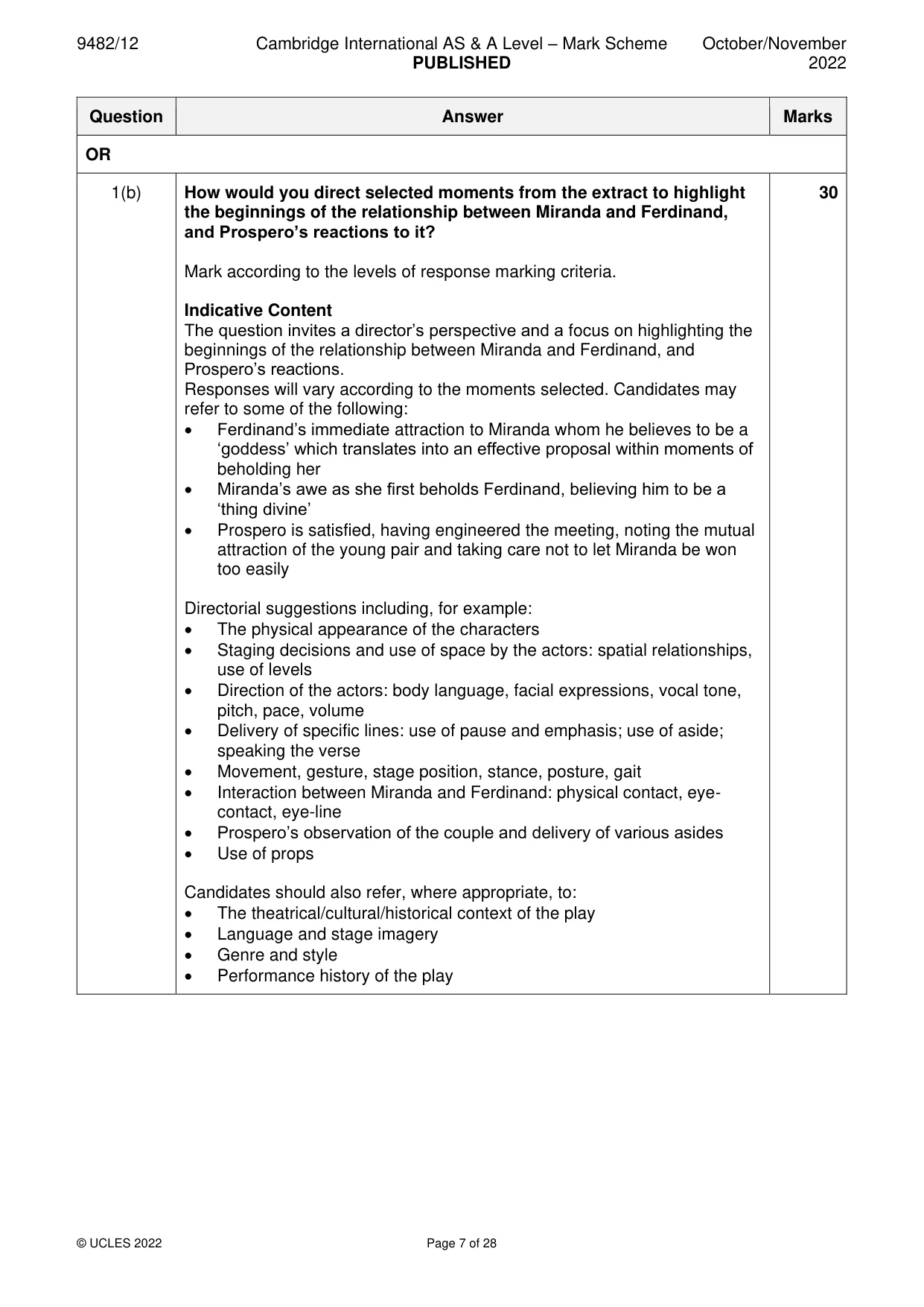 Mark scheme, page 7 of 28