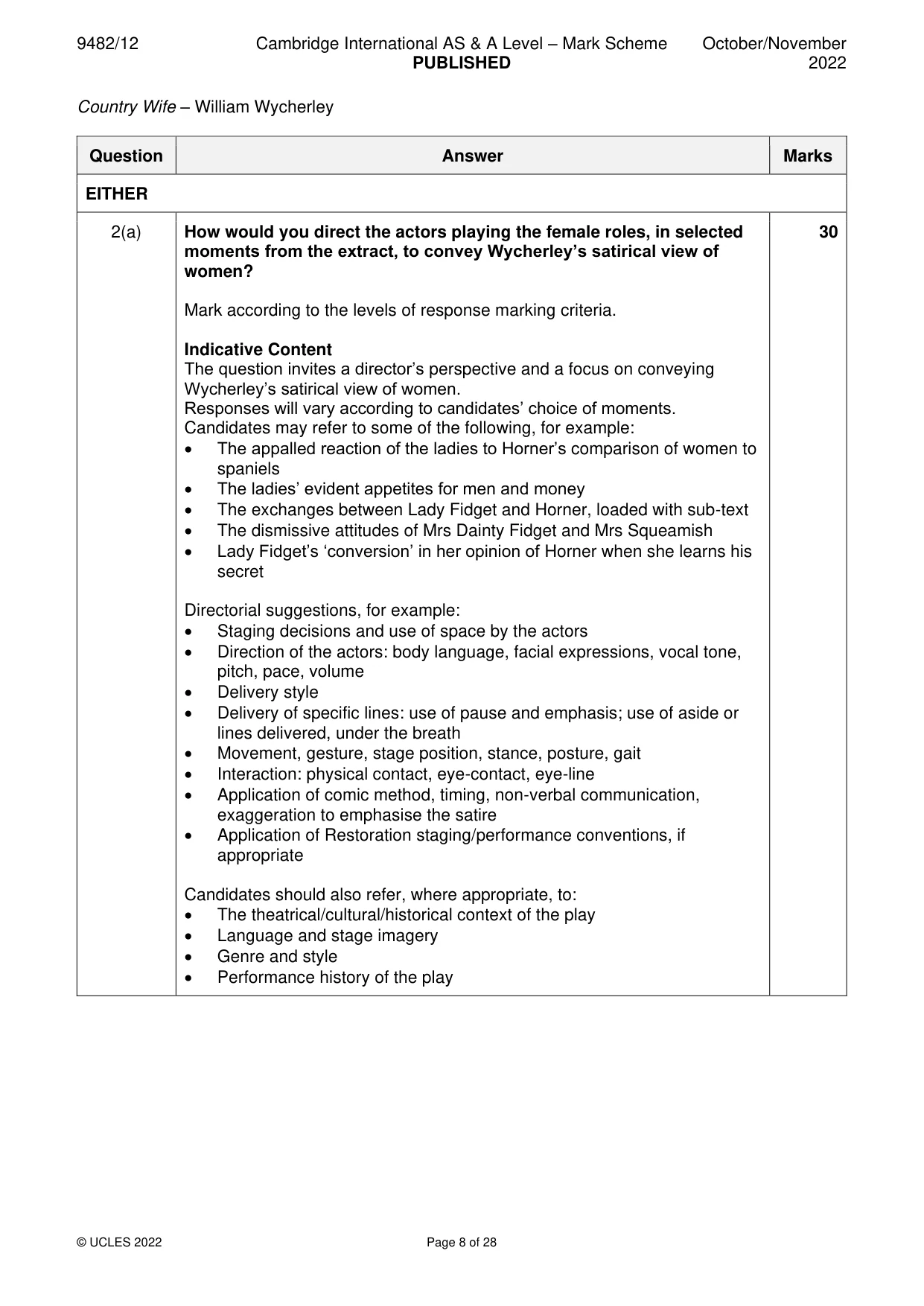 Mark scheme, page 8 of 28