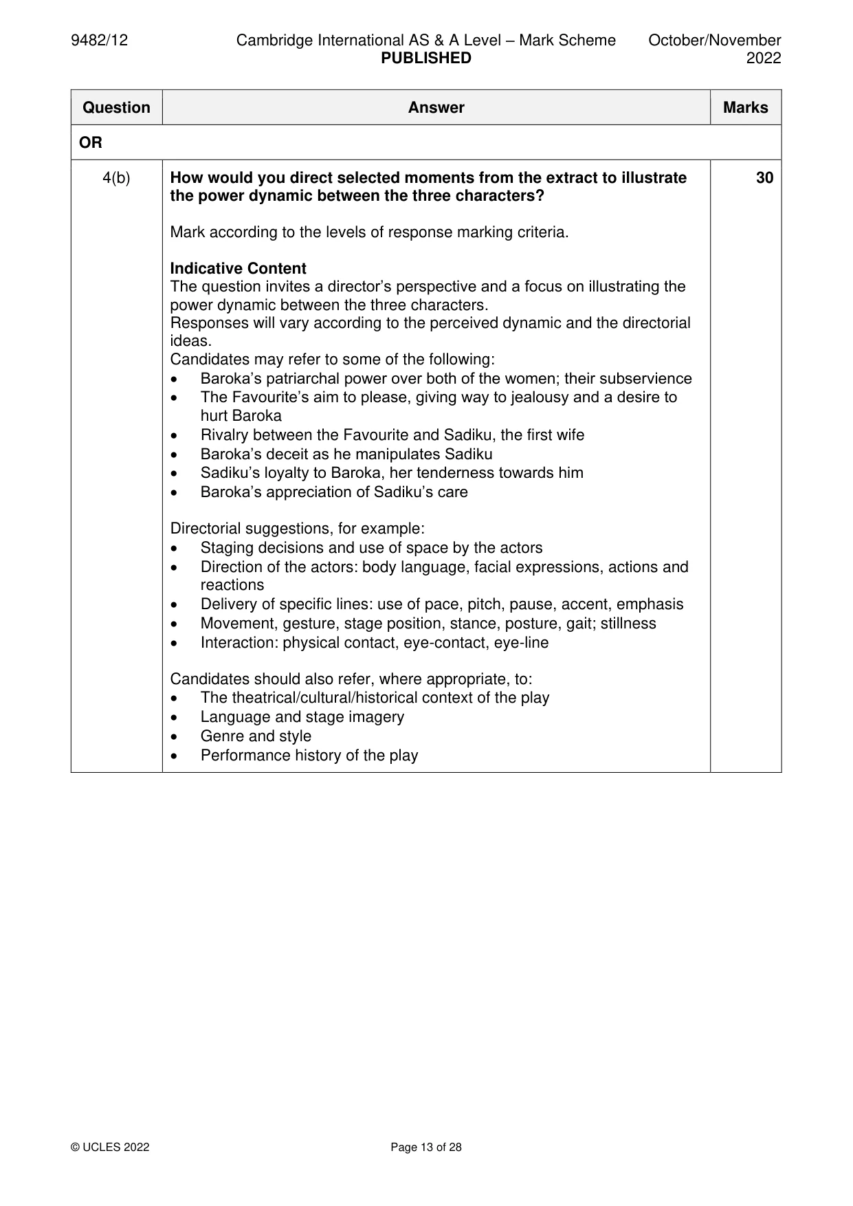 Mark scheme, page 13 of 28