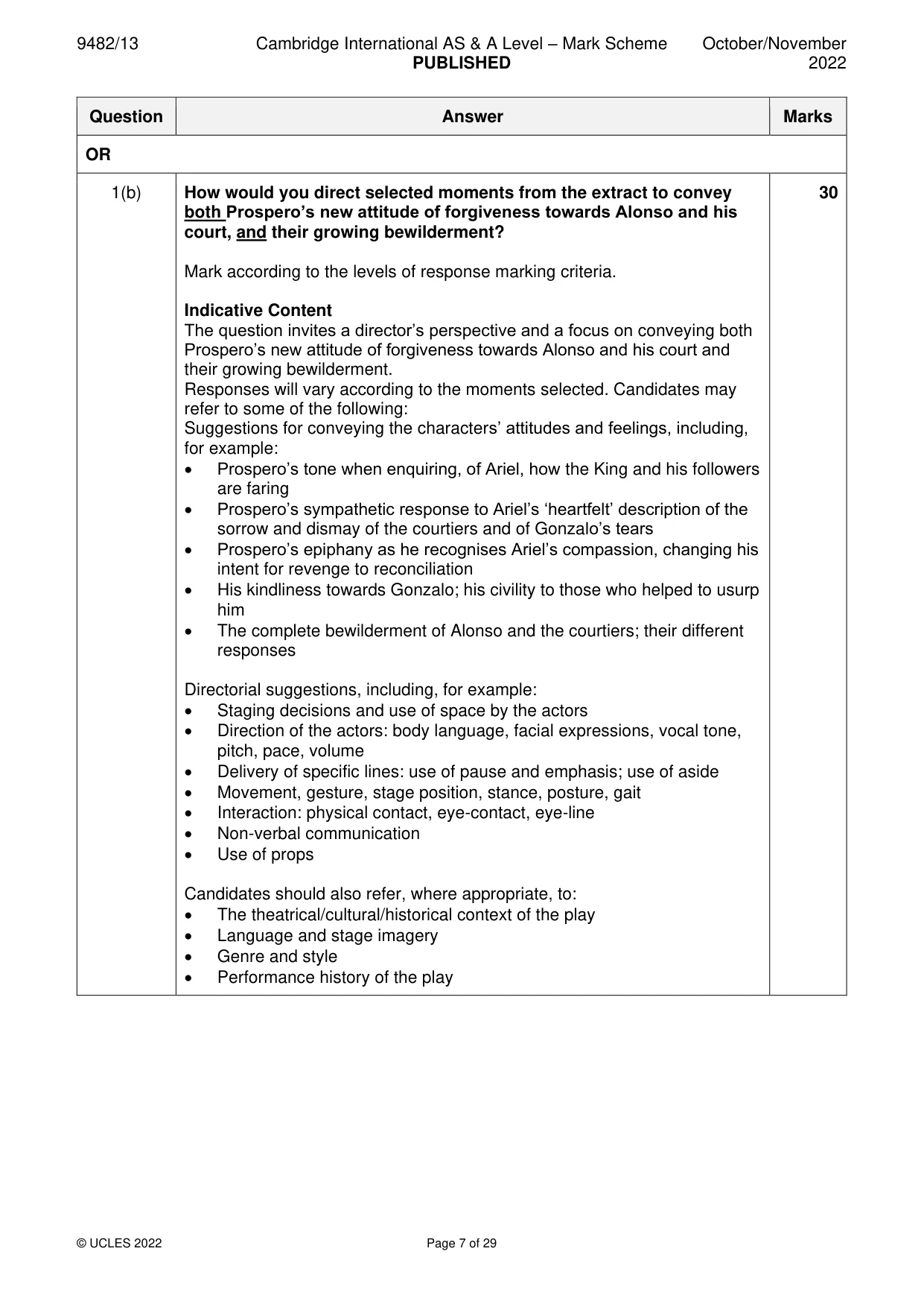 Mark scheme, page 7 of 29