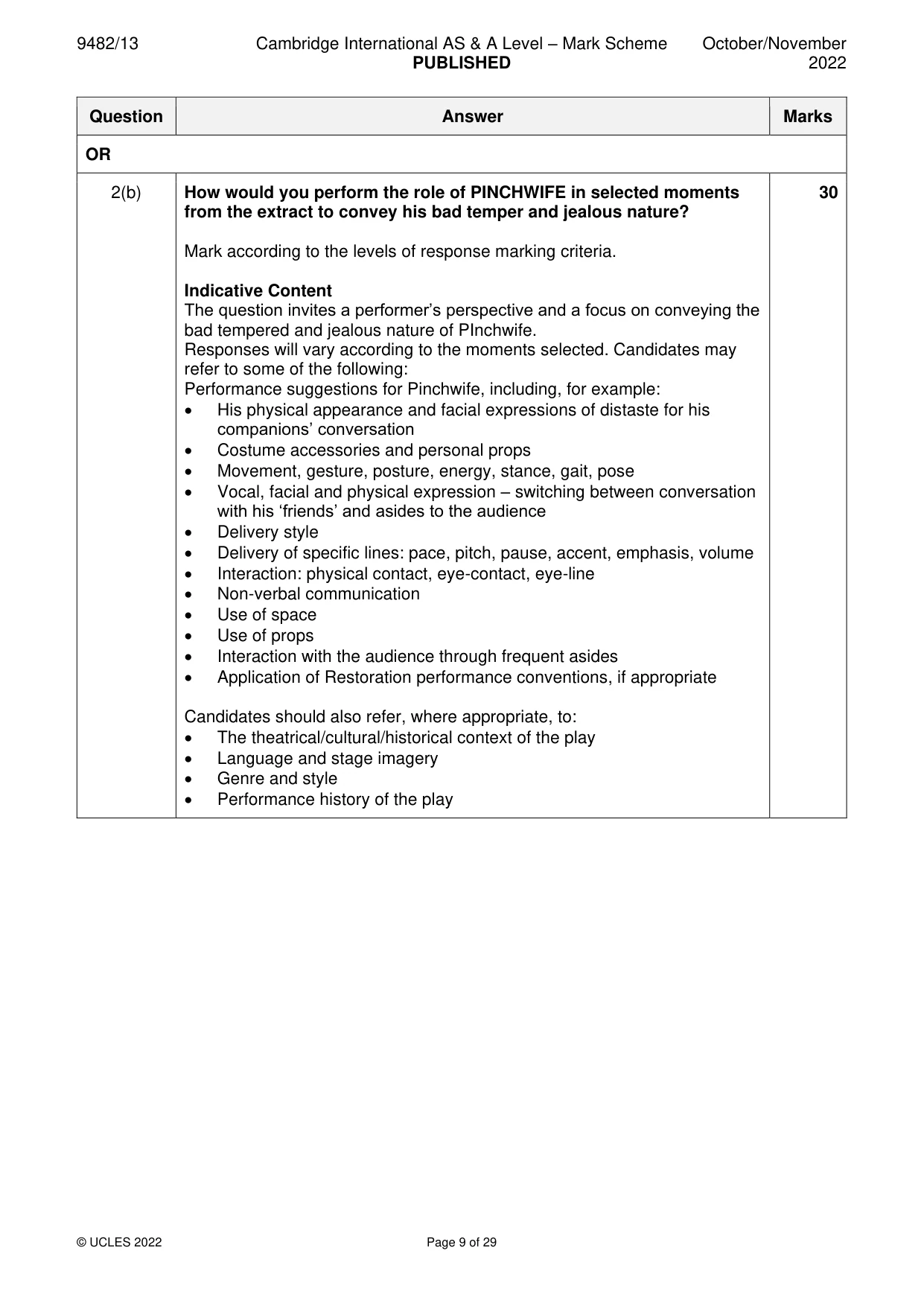 Mark scheme, page 9 of 29