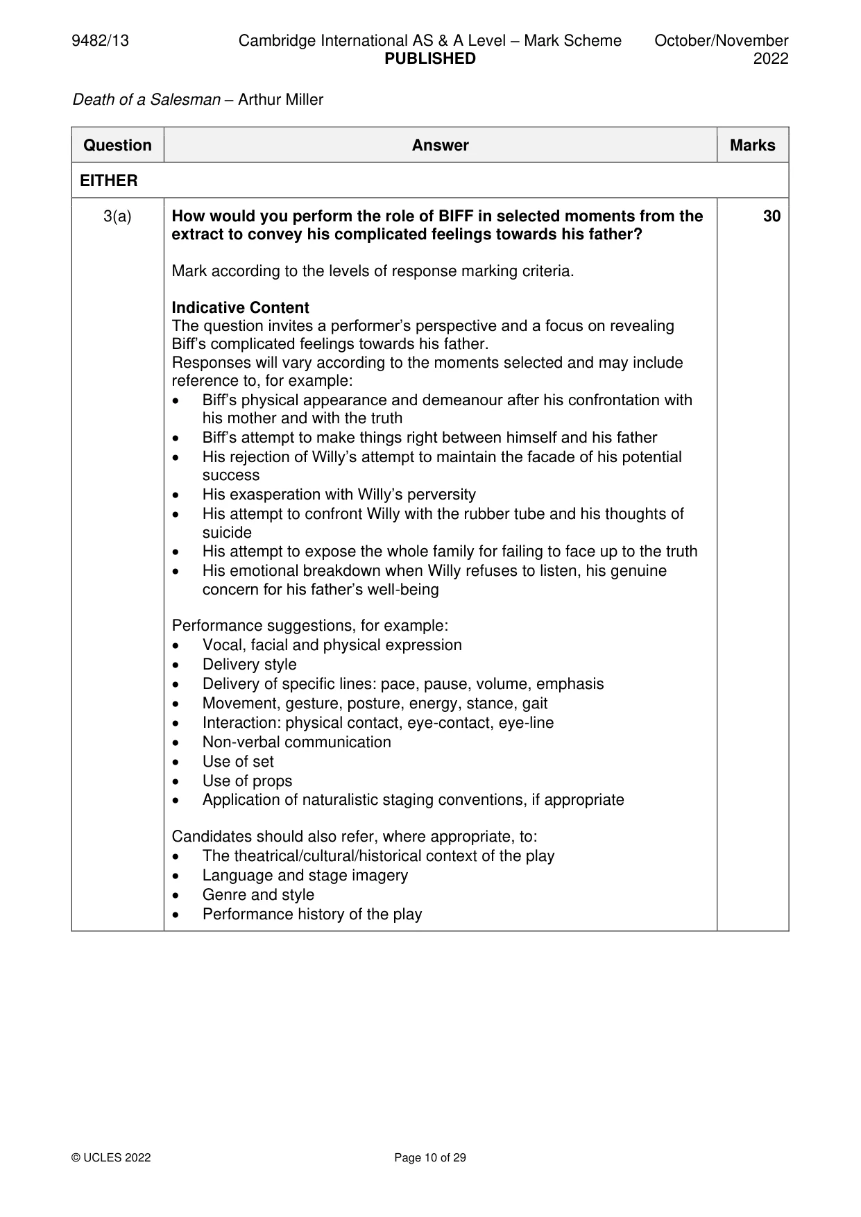 Mark scheme, page 10 of 29
