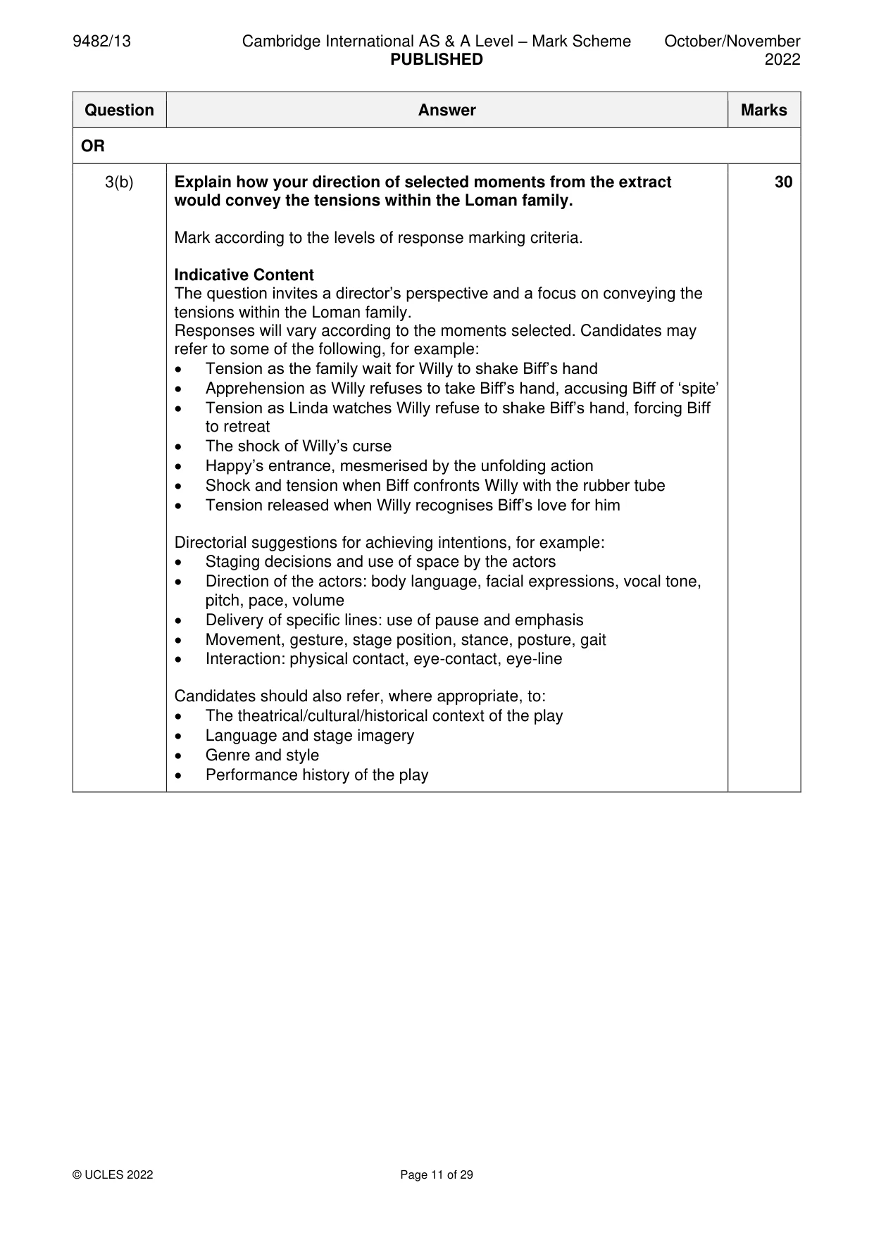 Mark scheme, page 11 of 29