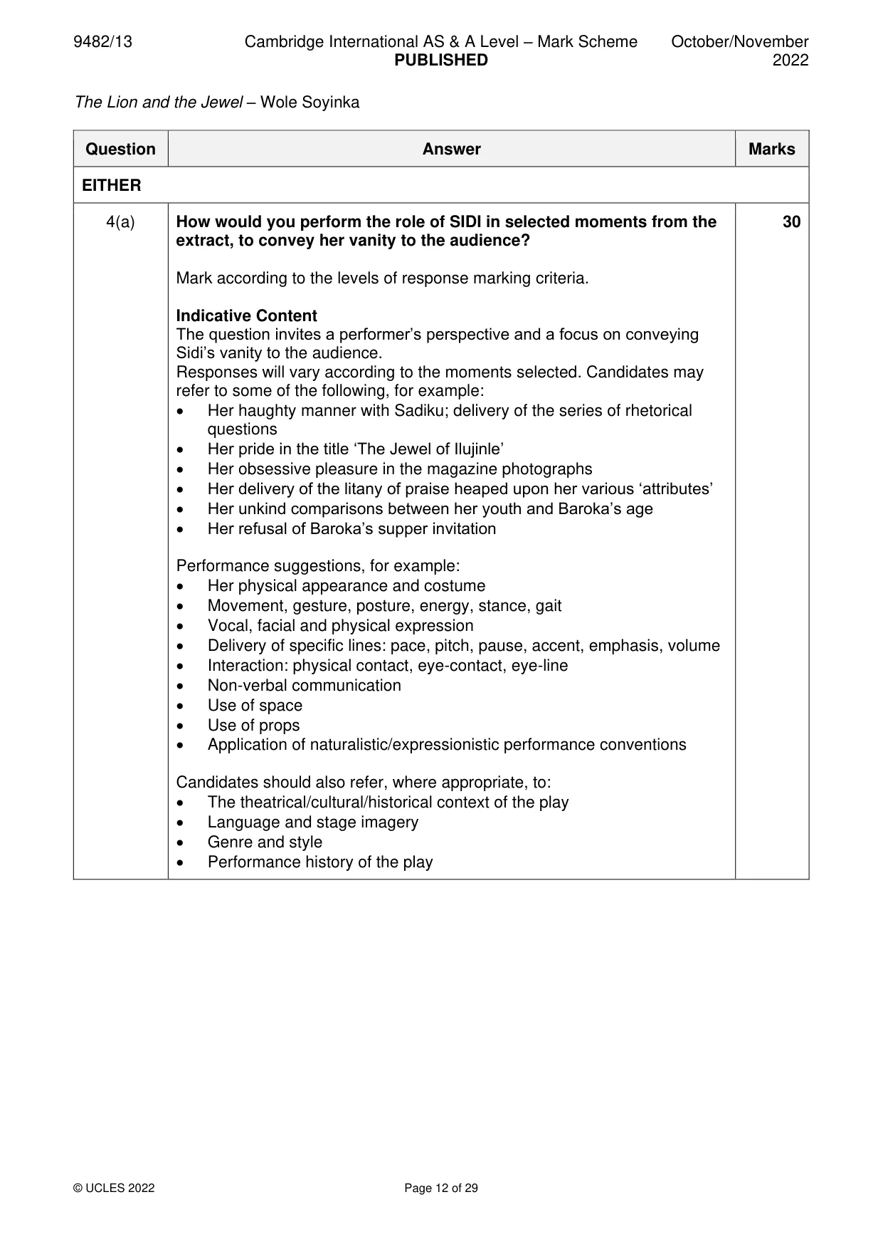 Mark scheme, page 12 of 29