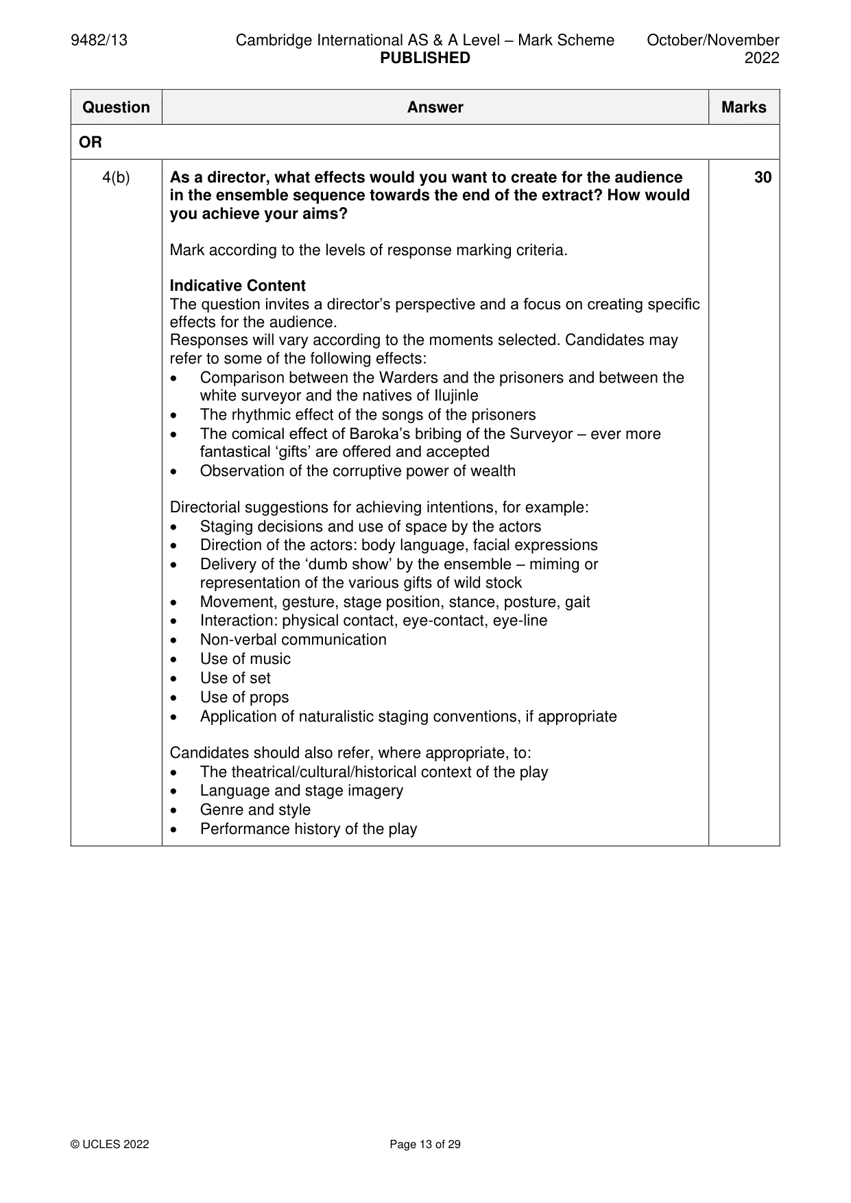Mark scheme, page 13 of 29