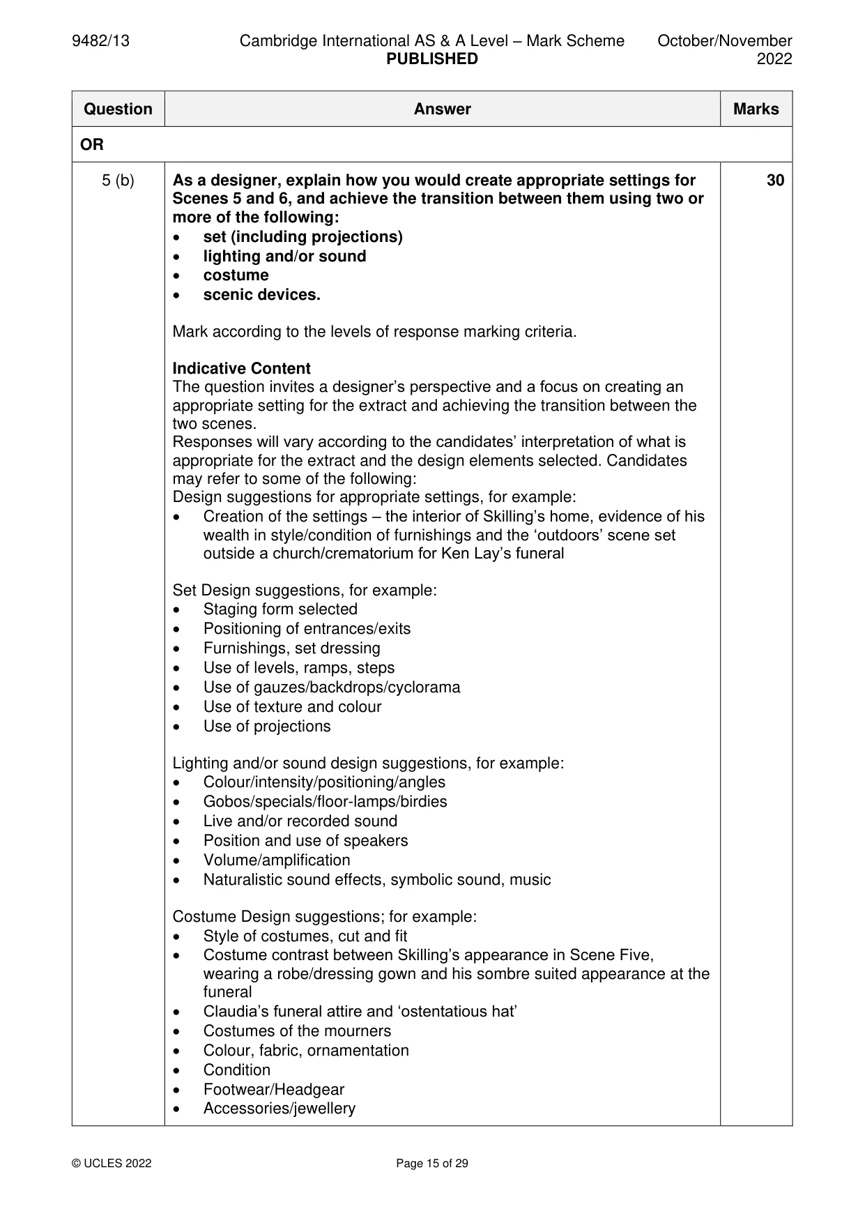 Mark scheme, page 15 of 29