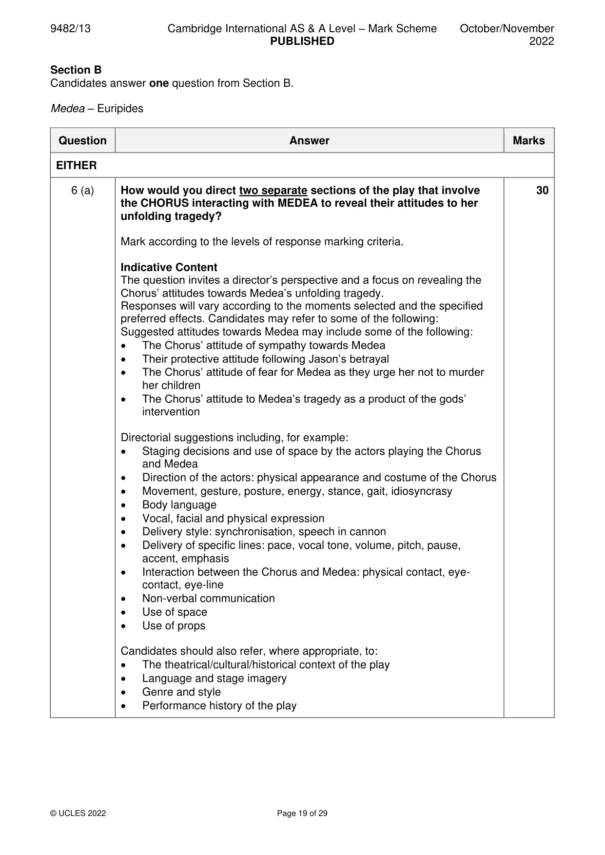 Mark scheme, page 19 of 29