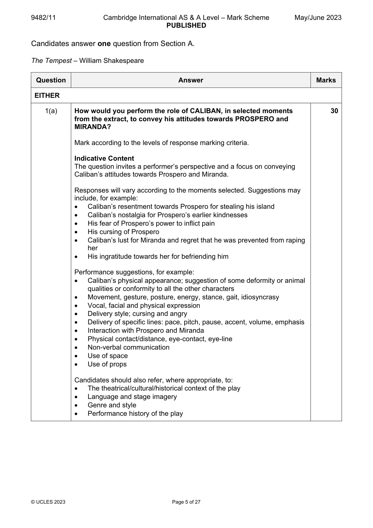 Mark scheme, page 5 of 27