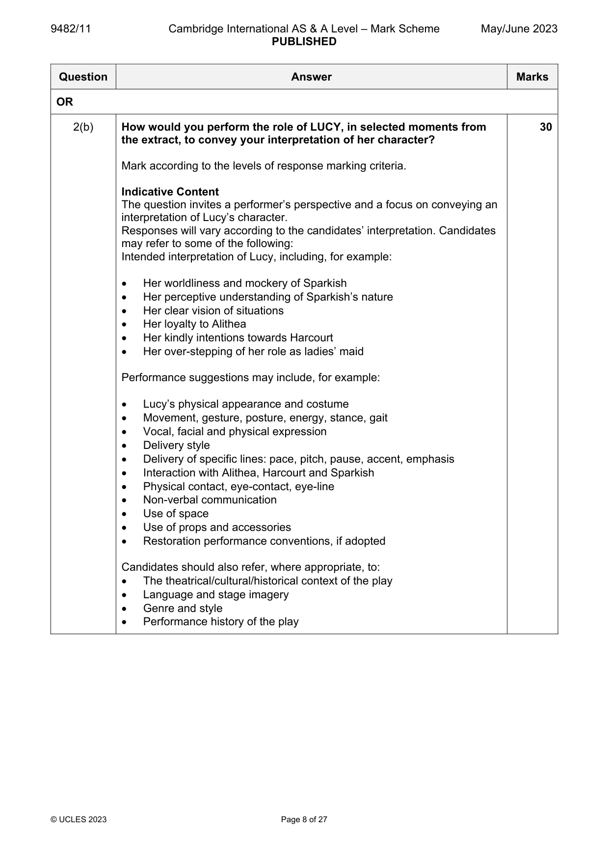 Mark scheme, page 8 of 27