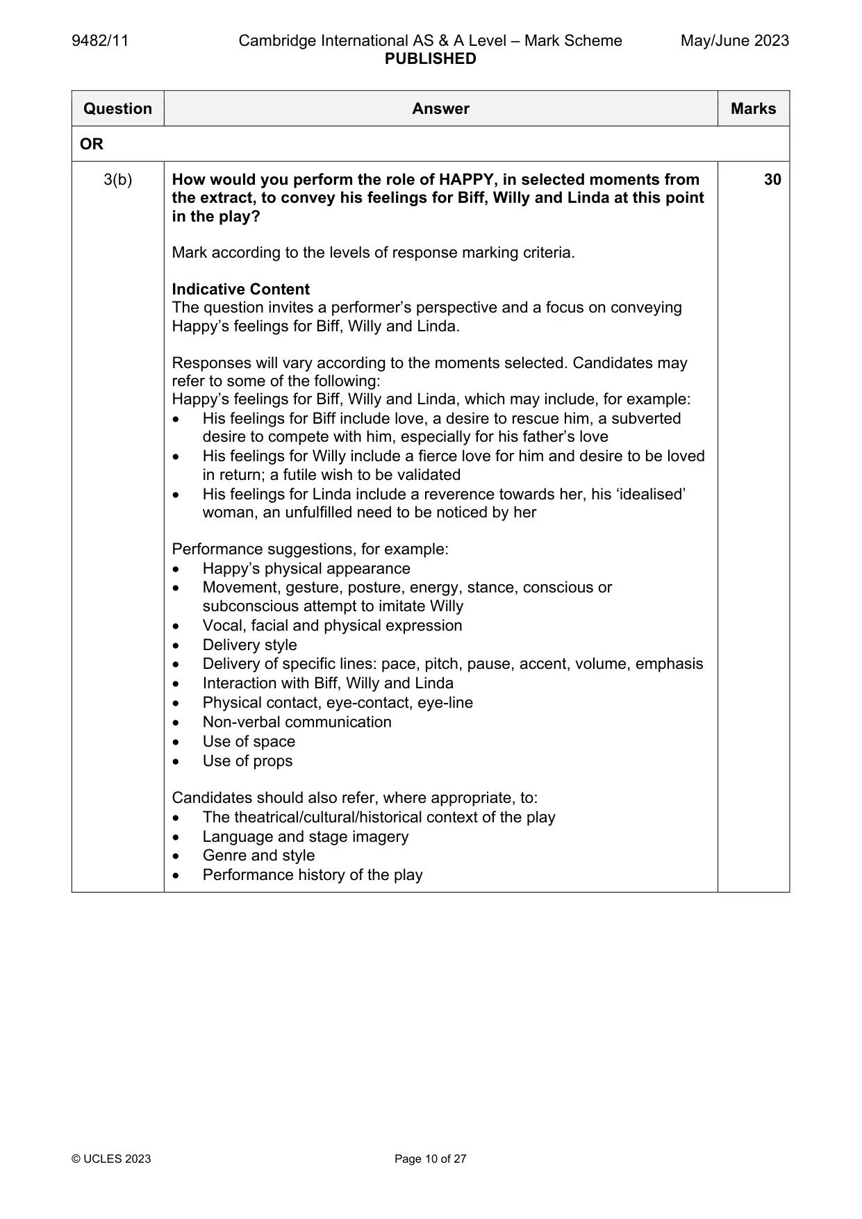 Mark scheme, page 10 of 27