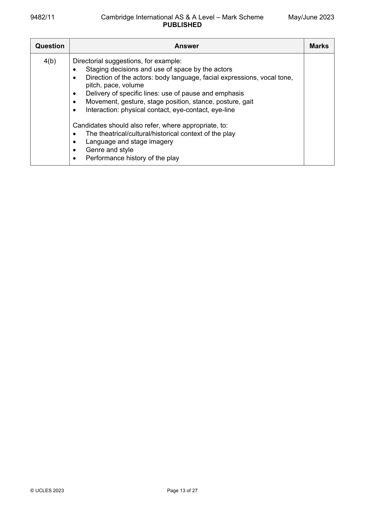 Mark scheme, page 13 of 27