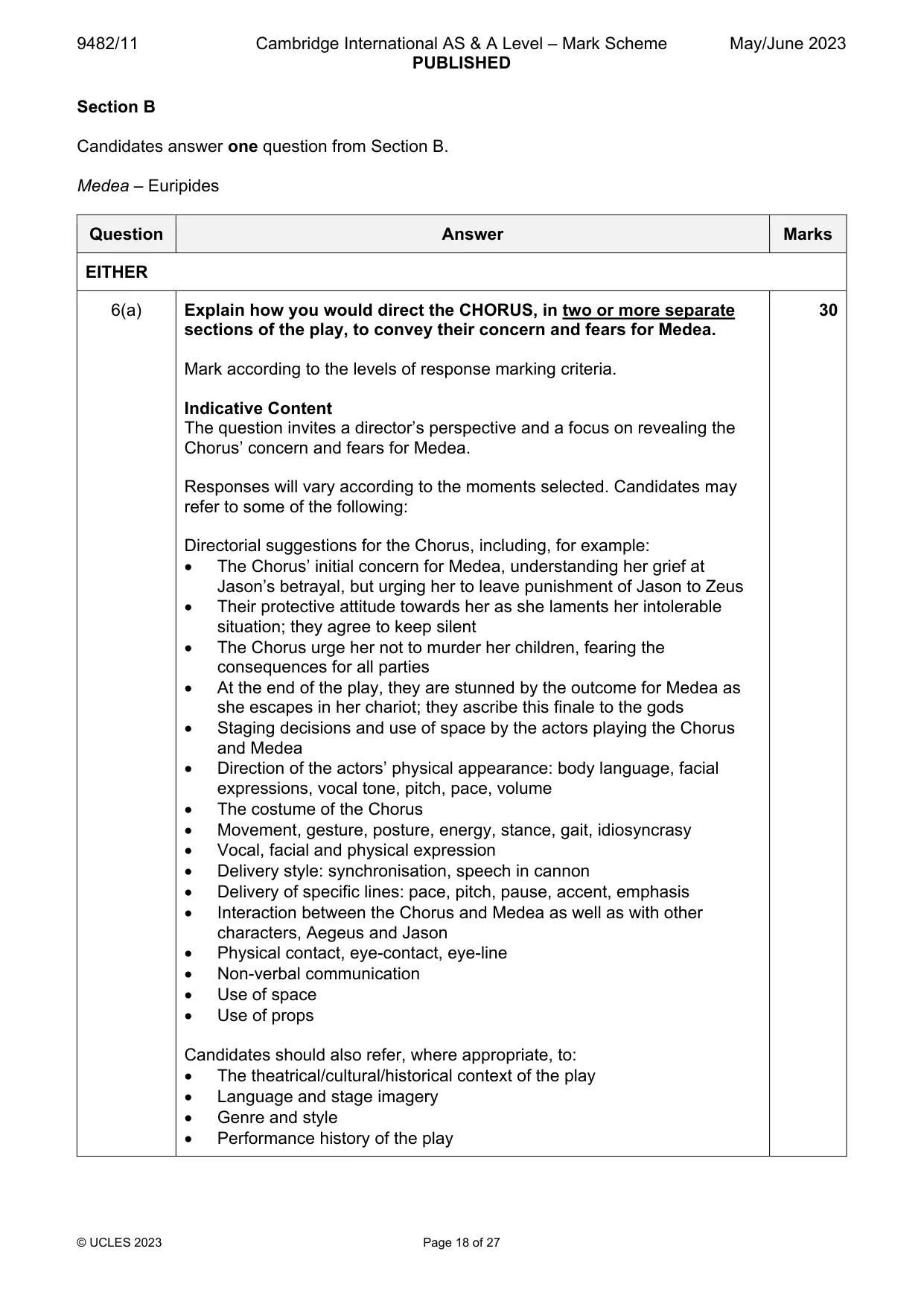 Mark scheme, page 18 of 27