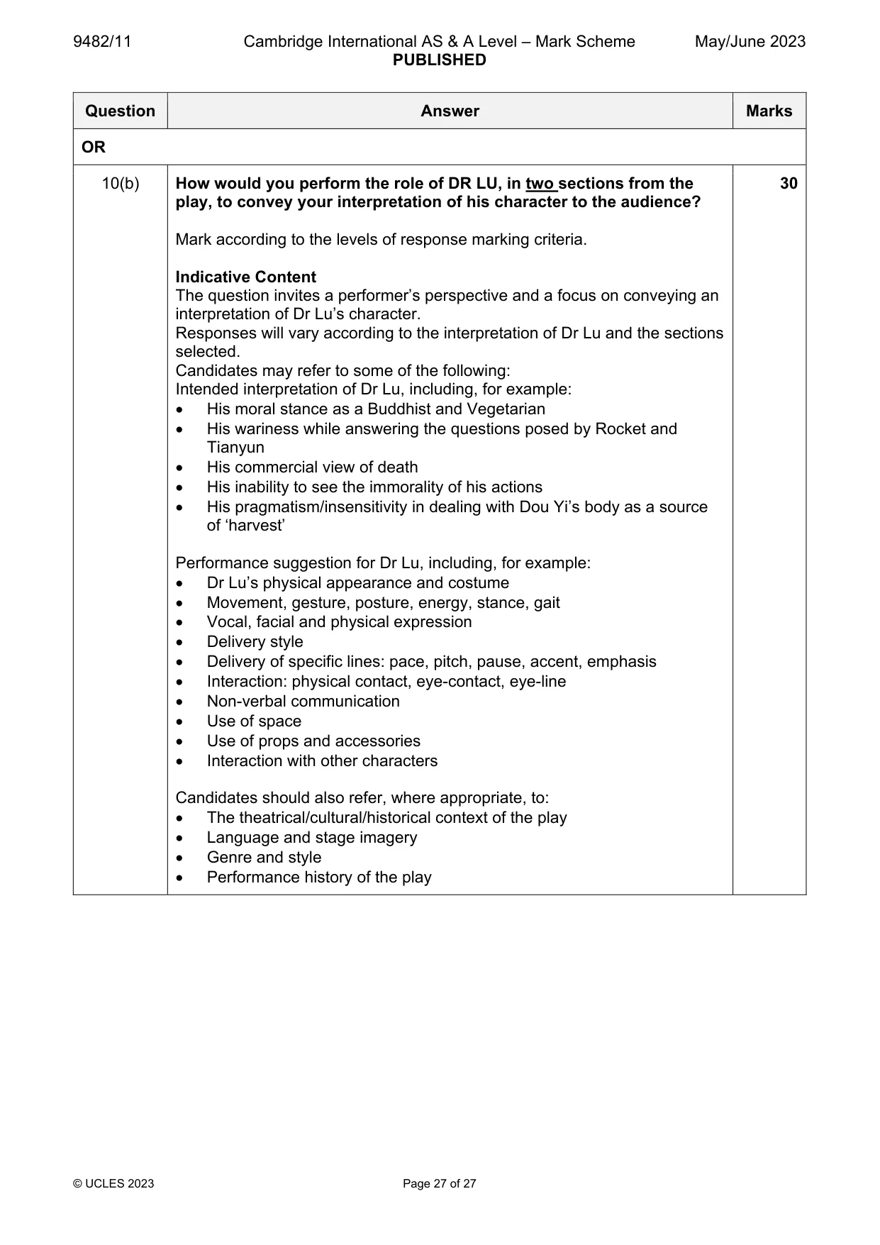 Mark scheme, page 27 of 27