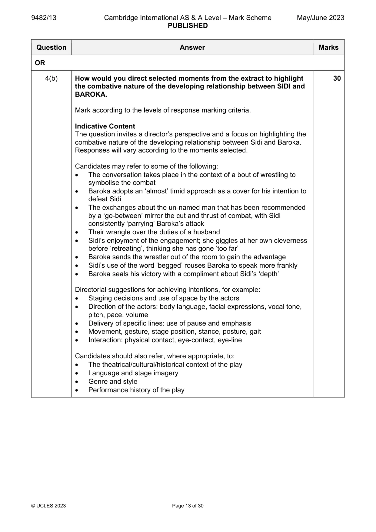 Mark scheme, page 13 of 30