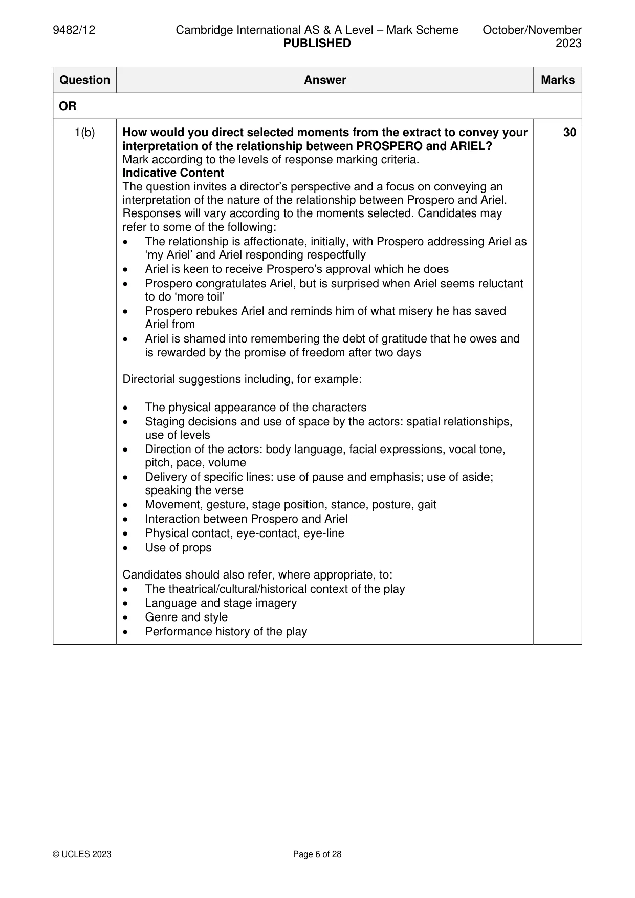 Mark scheme, page 6 of 28