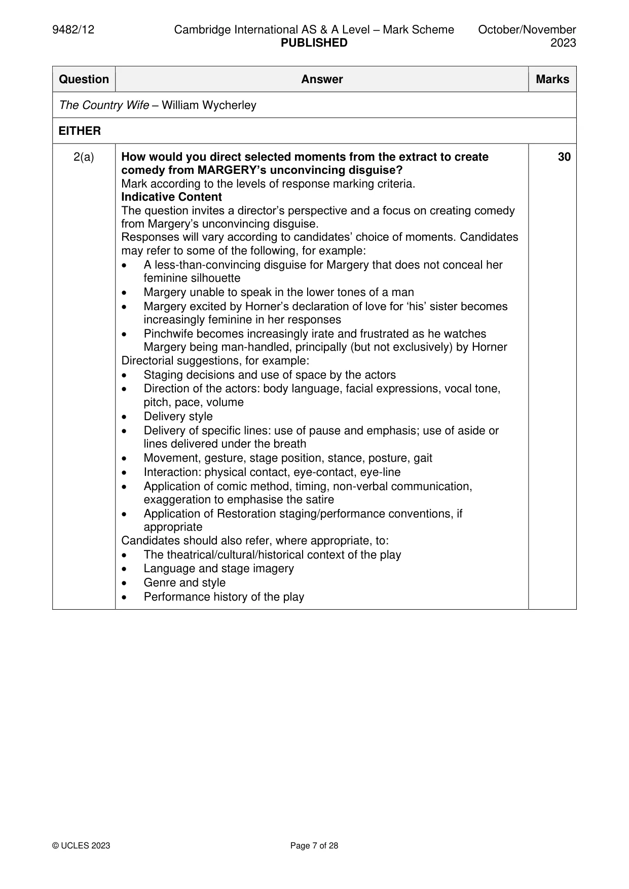 Mark scheme, page 7 of 28