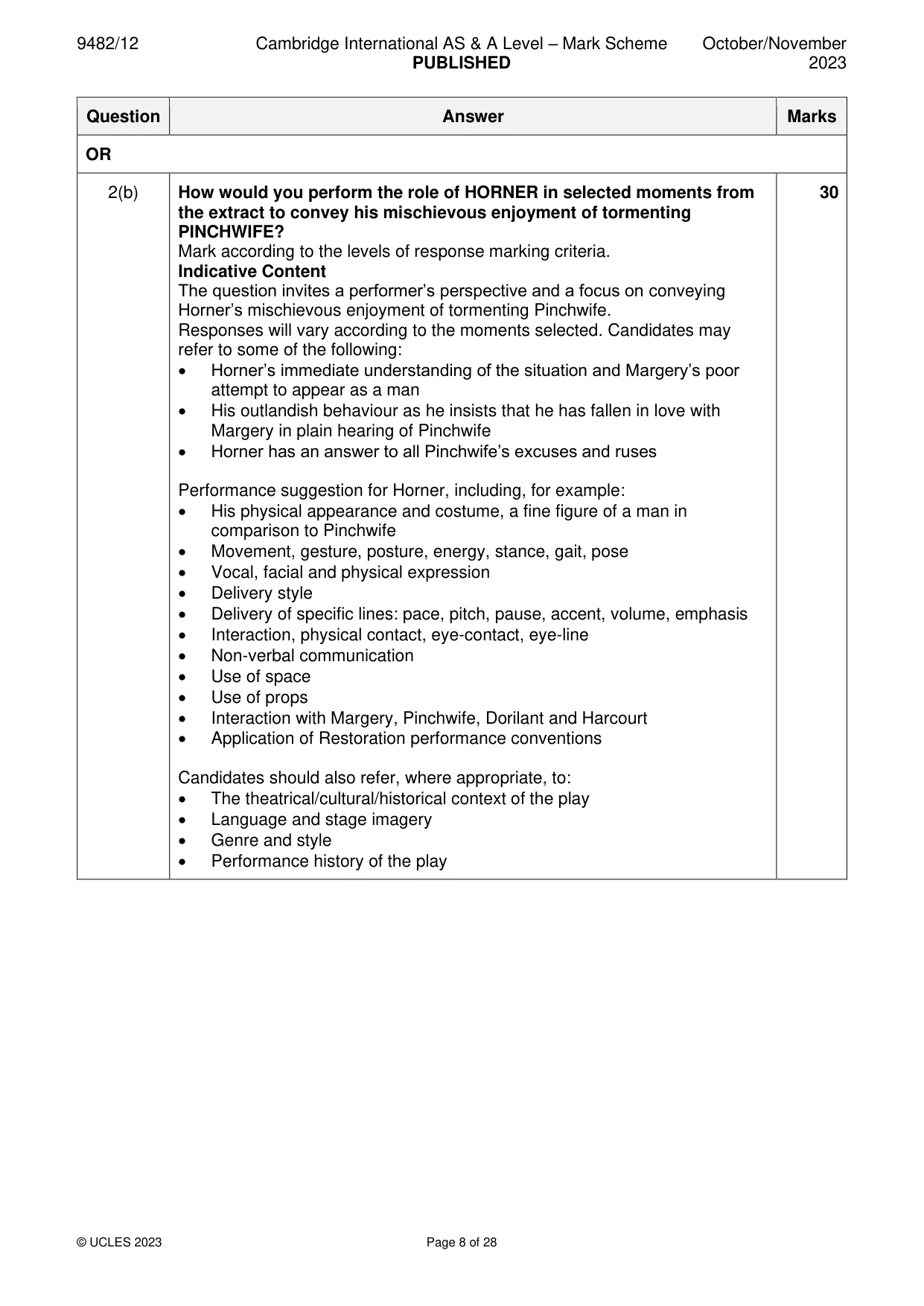 Mark scheme, page 8 of 28