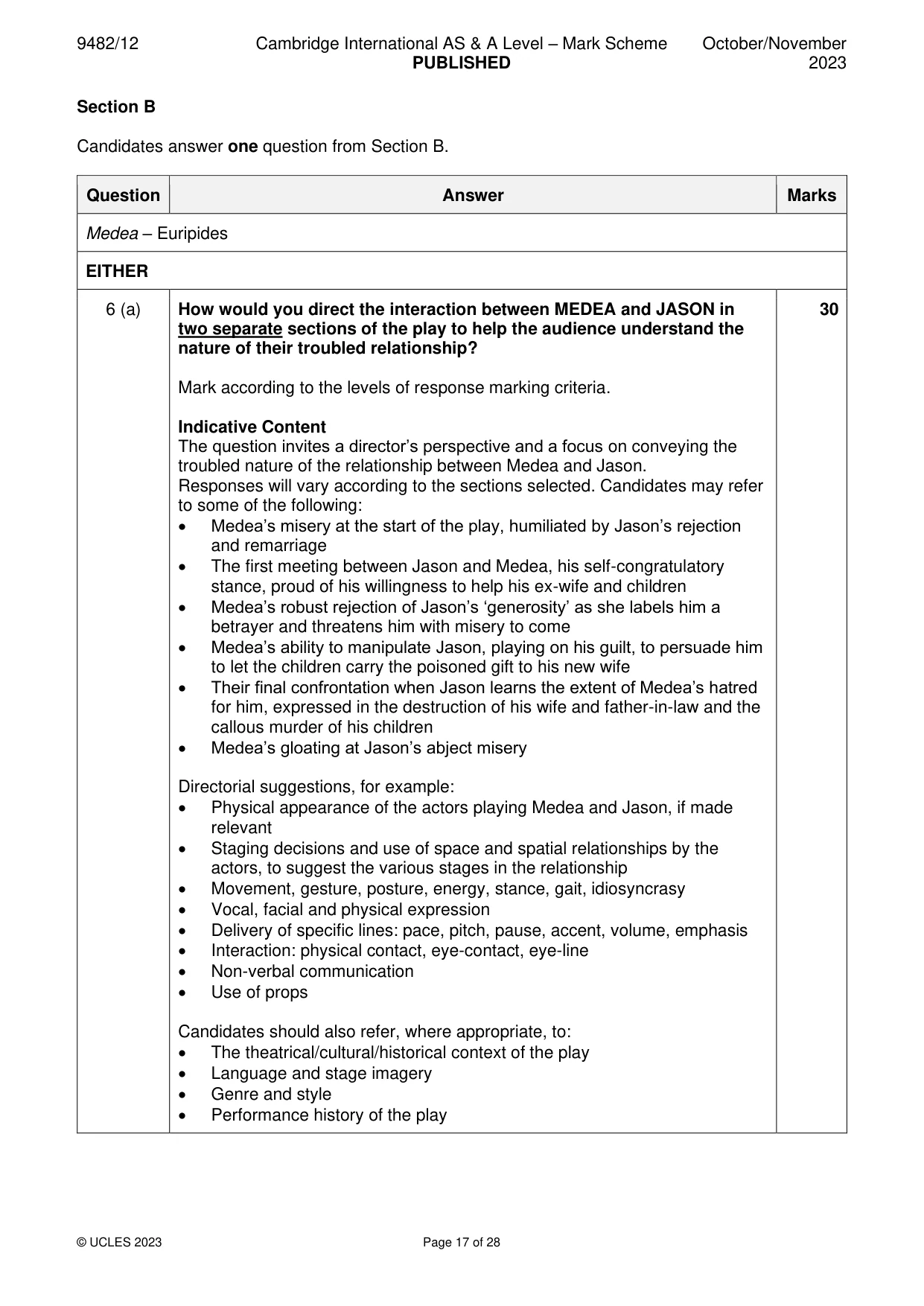Mark scheme, page 17 of 28