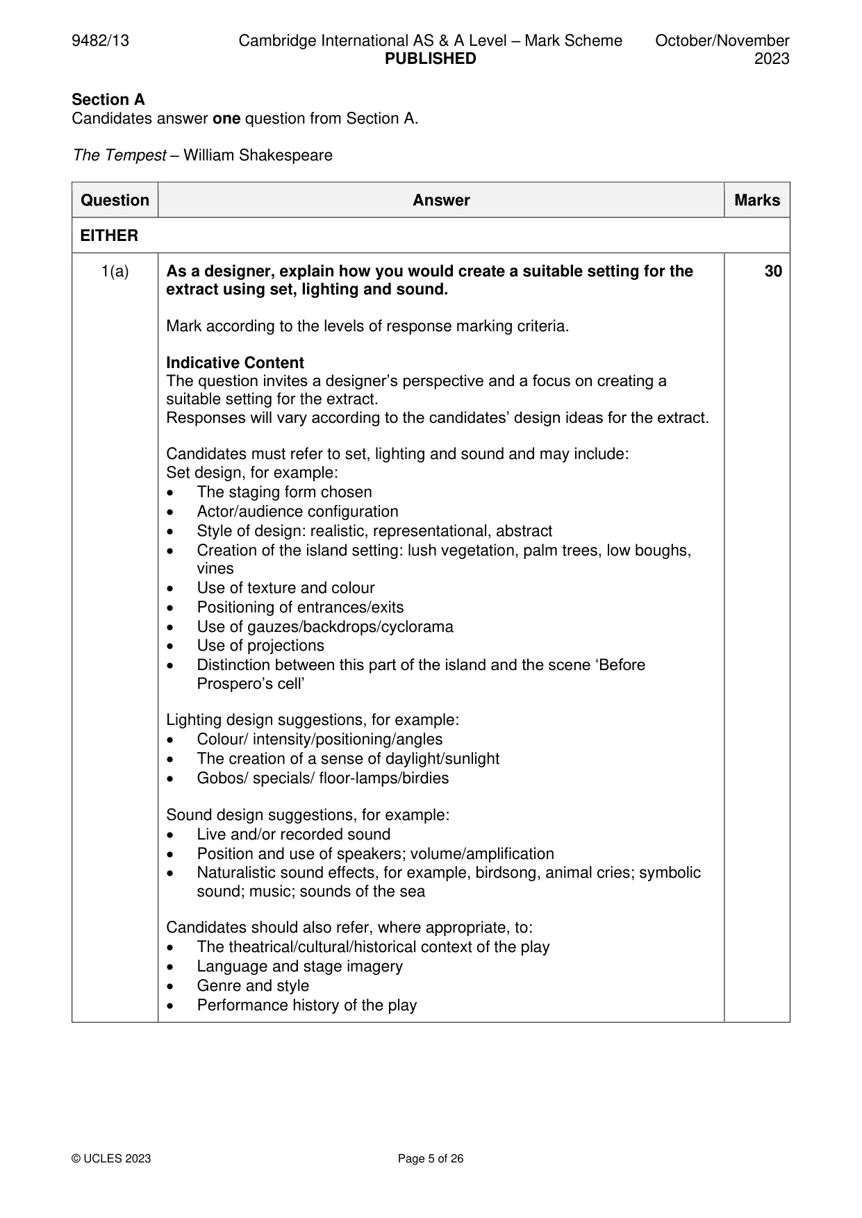 Mark scheme, page 5 of 26