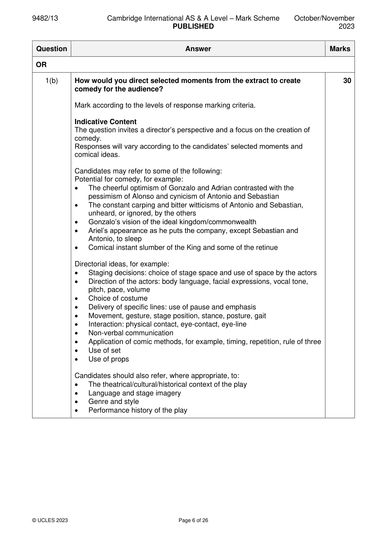 Mark scheme, page 6 of 26