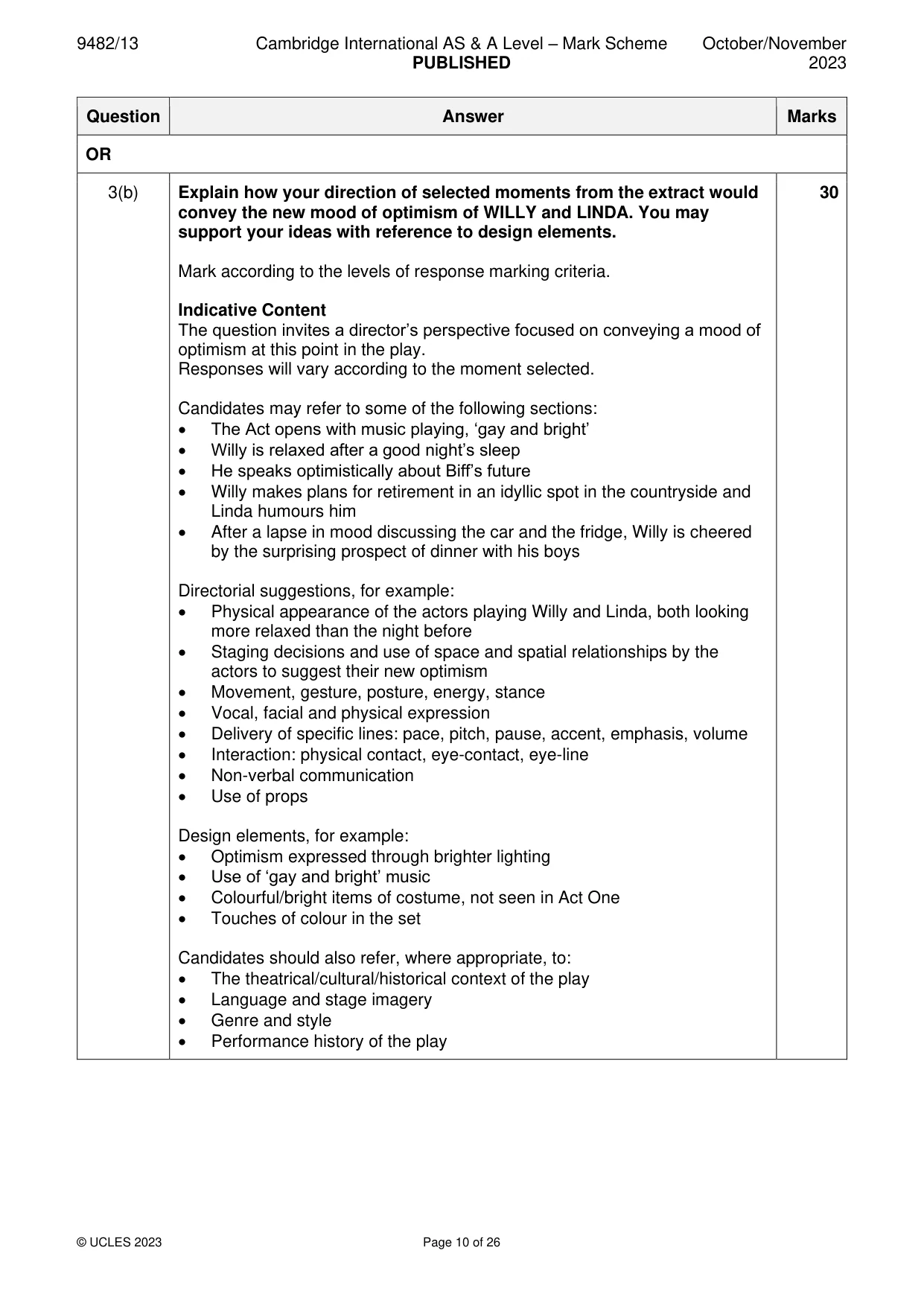 Mark scheme, page 10 of 26