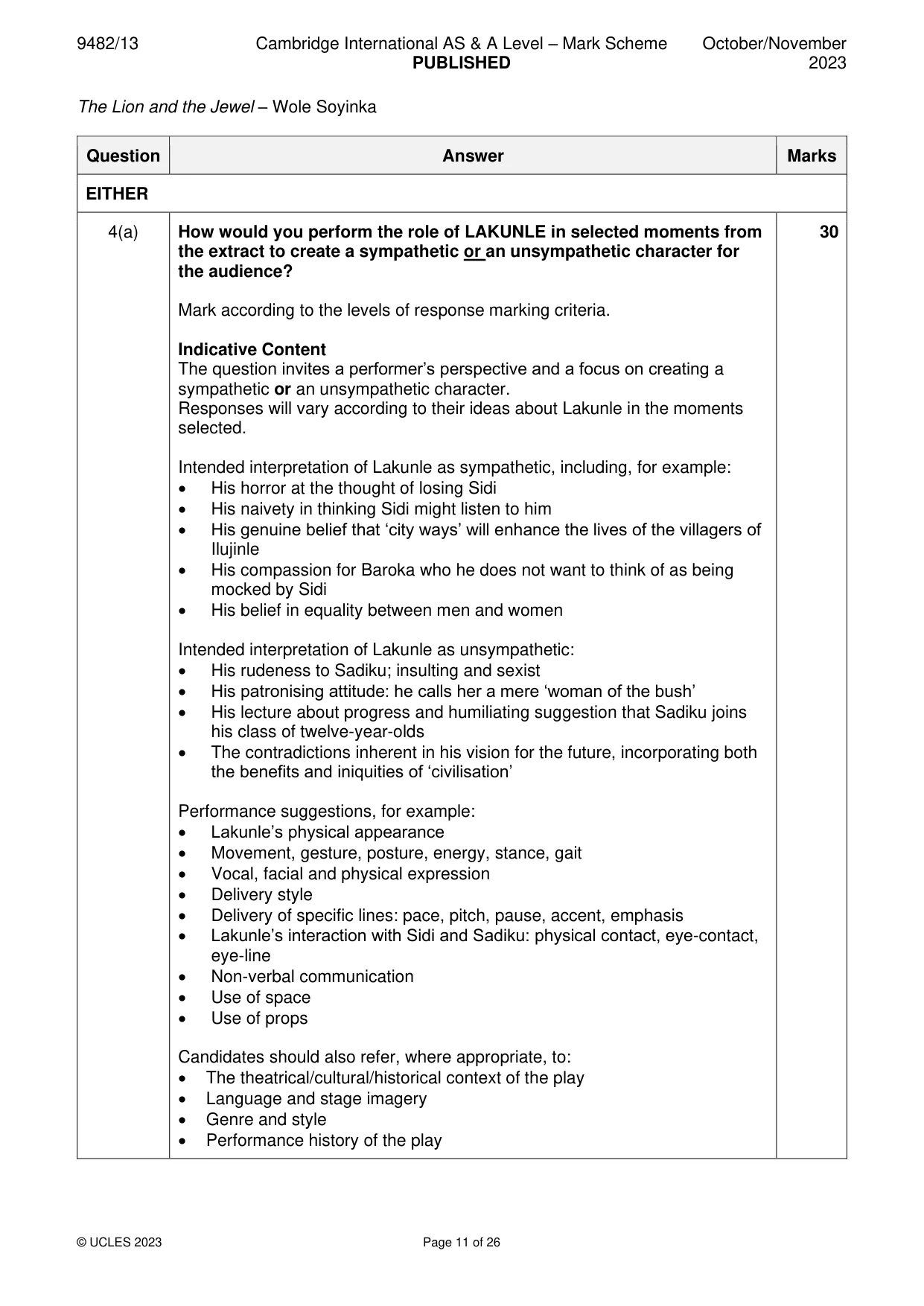 Mark scheme, page 11 of 26