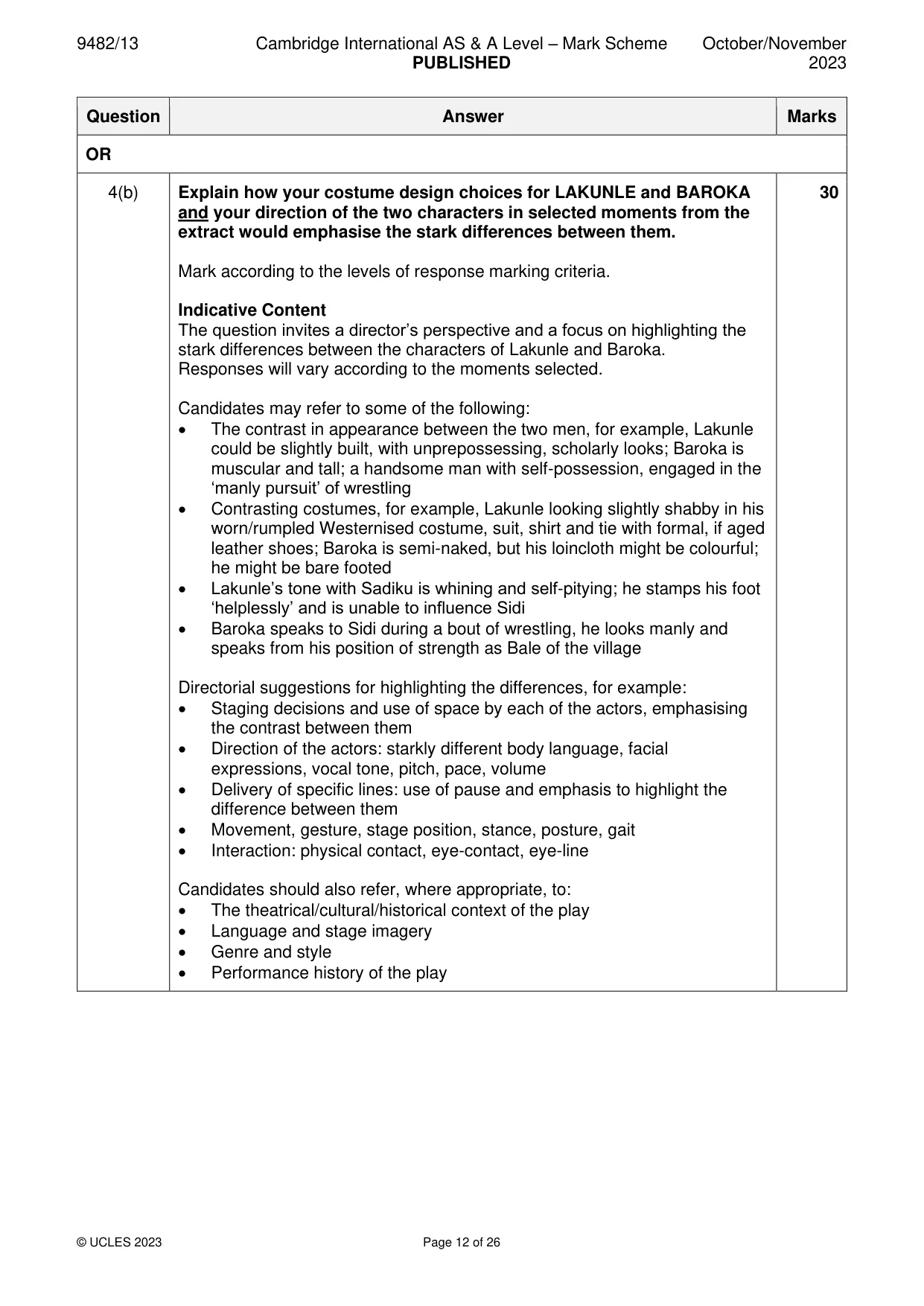 Mark scheme, page 12 of 26