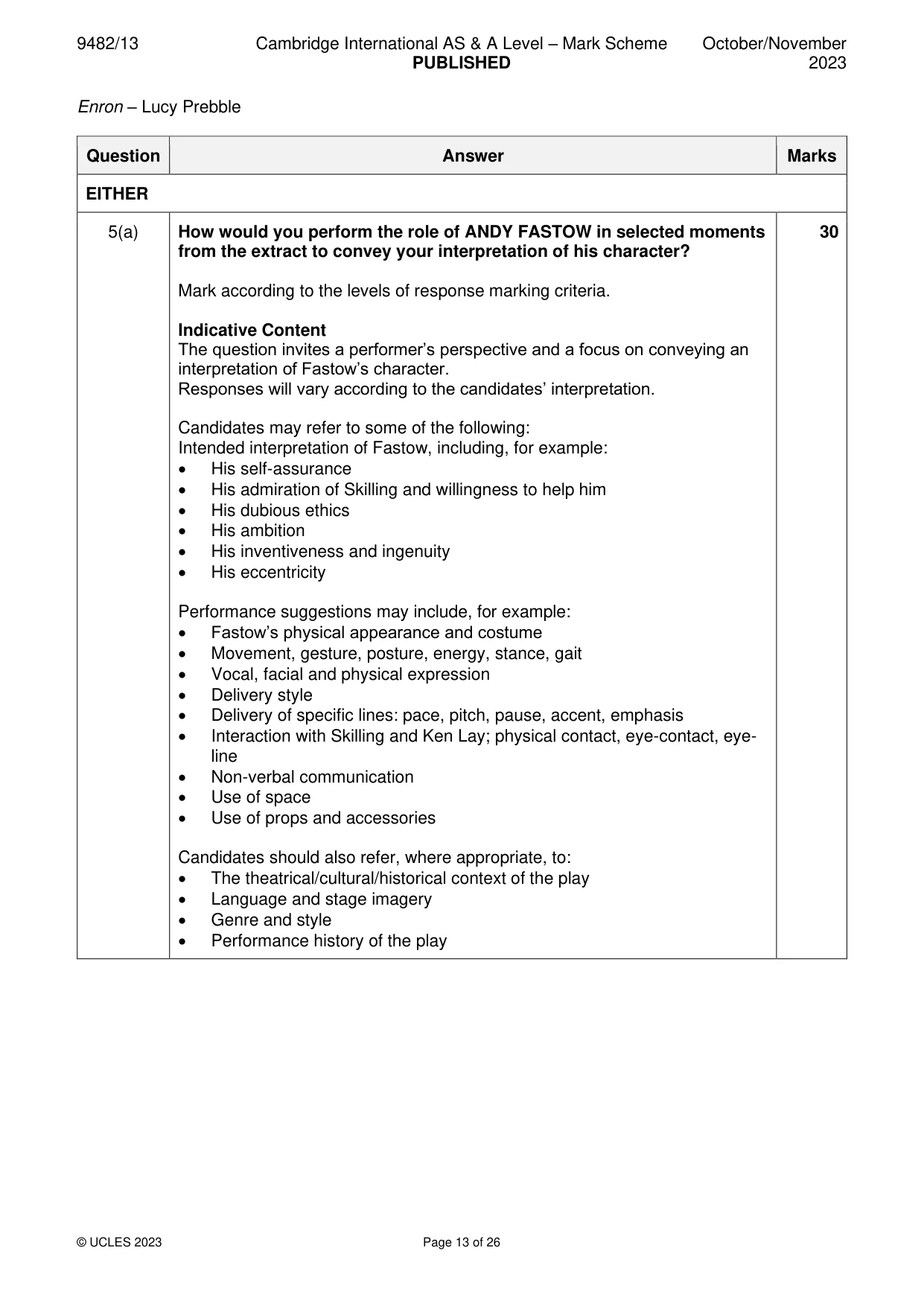 Mark scheme, page 13 of 26
