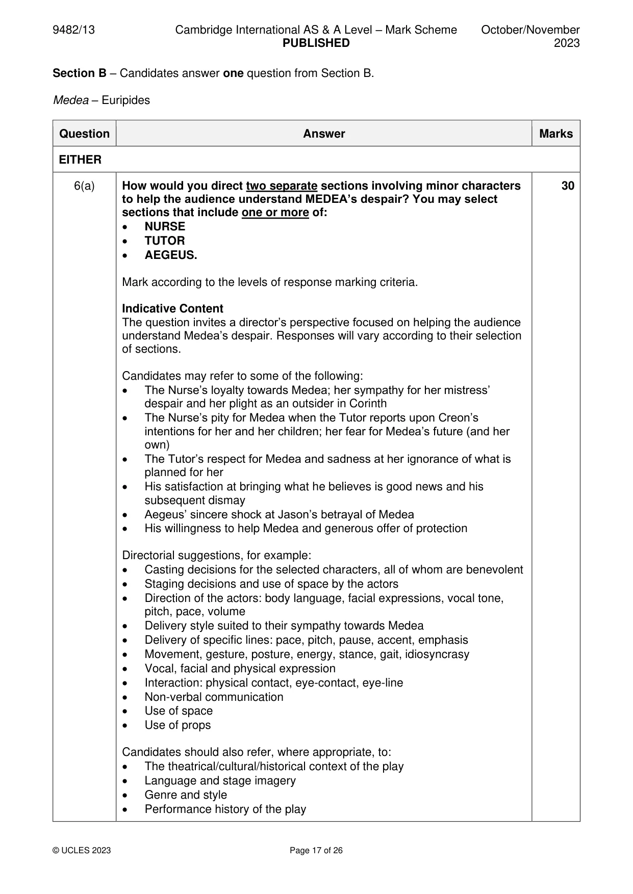 Mark scheme, page 17 of 26