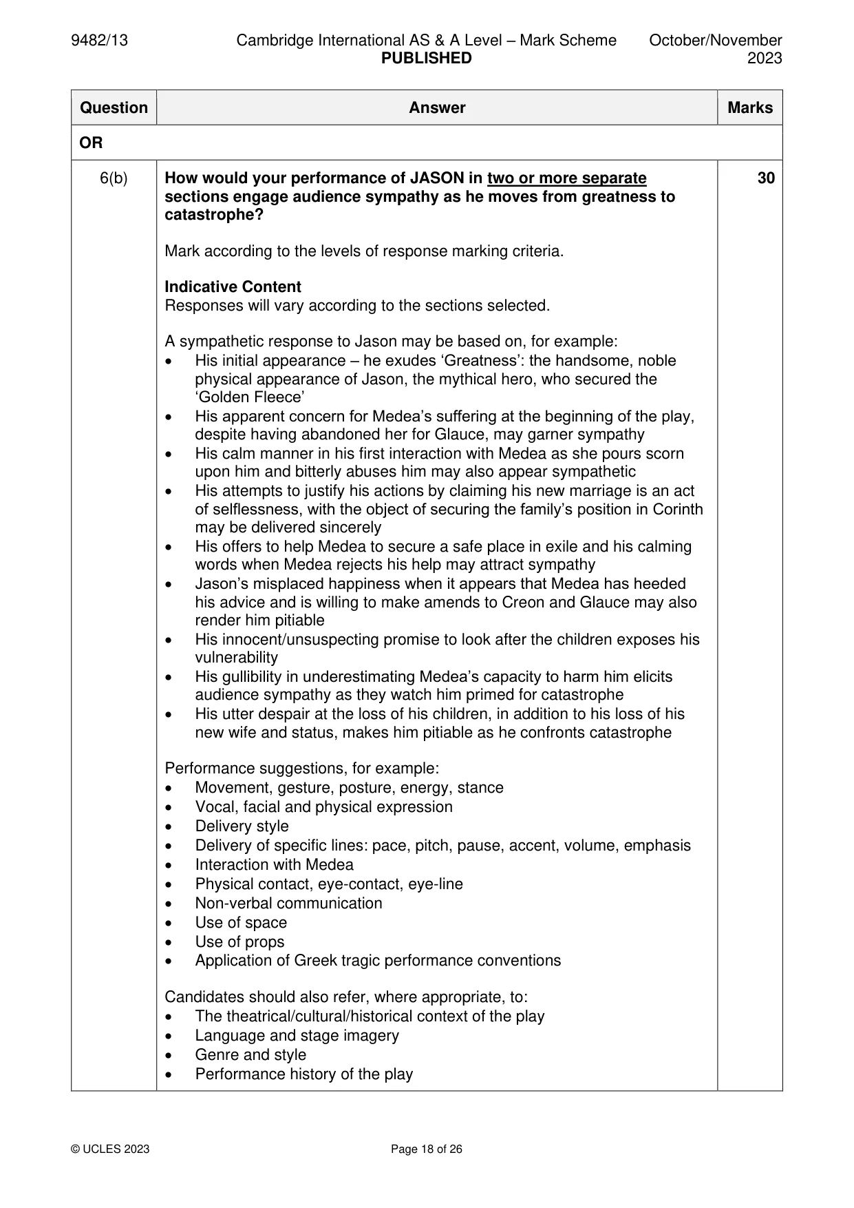 Mark scheme, page 18 of 26