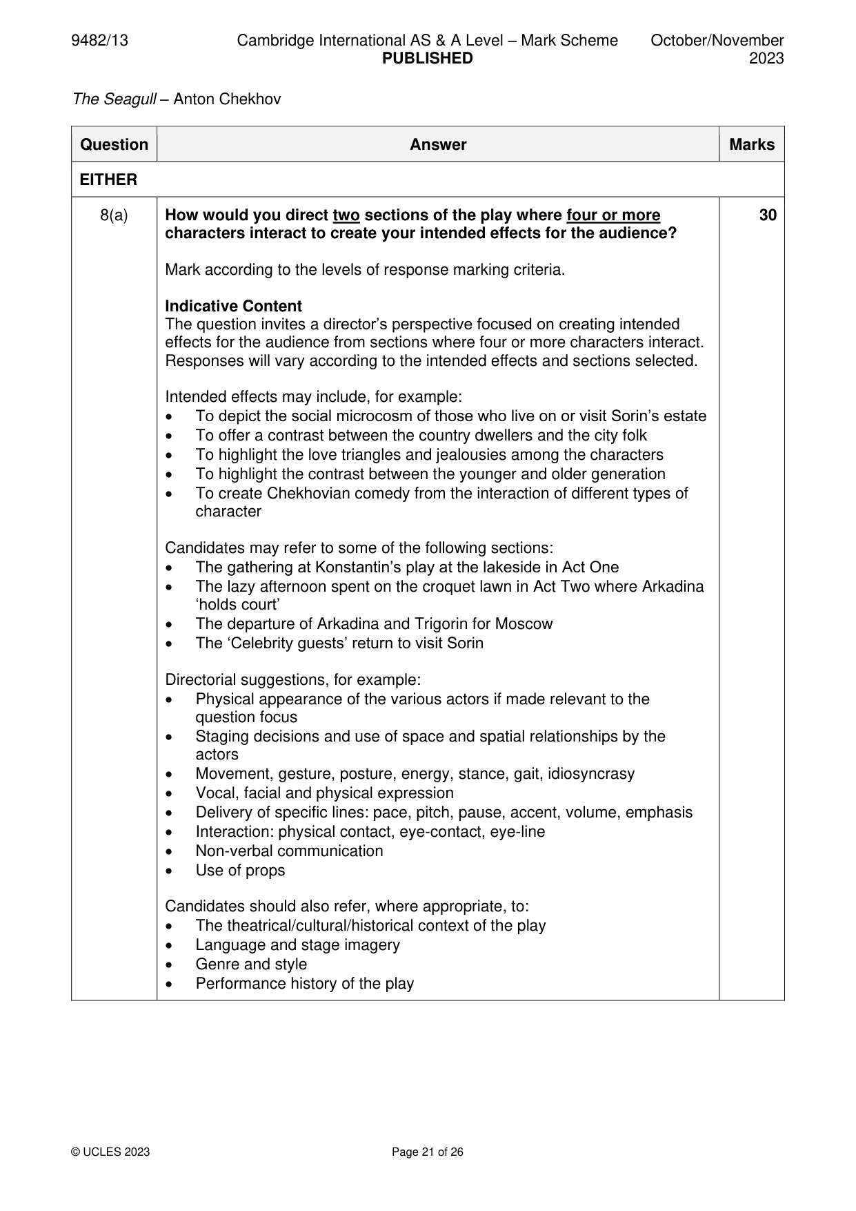Mark scheme, page 21 of 26
