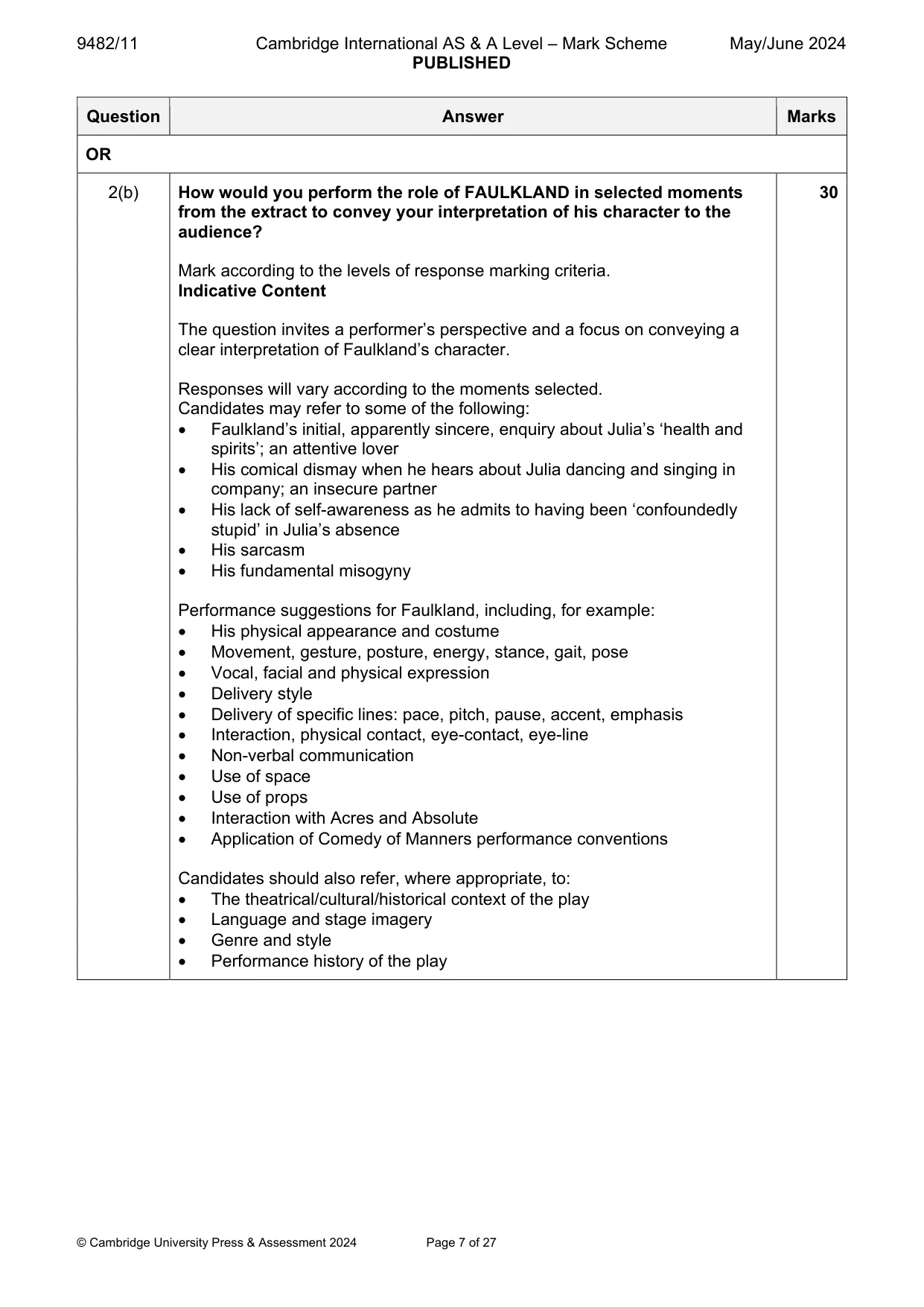 Mark scheme, page 7 of 27