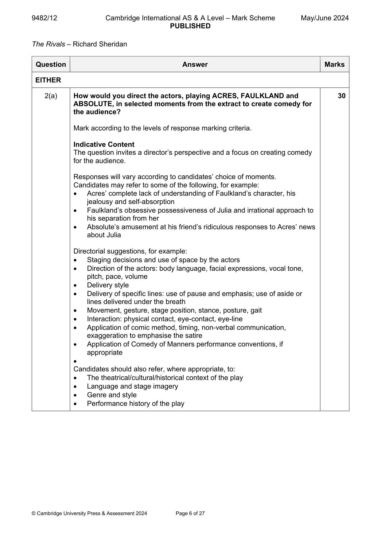 Mark scheme, page 6 of 27