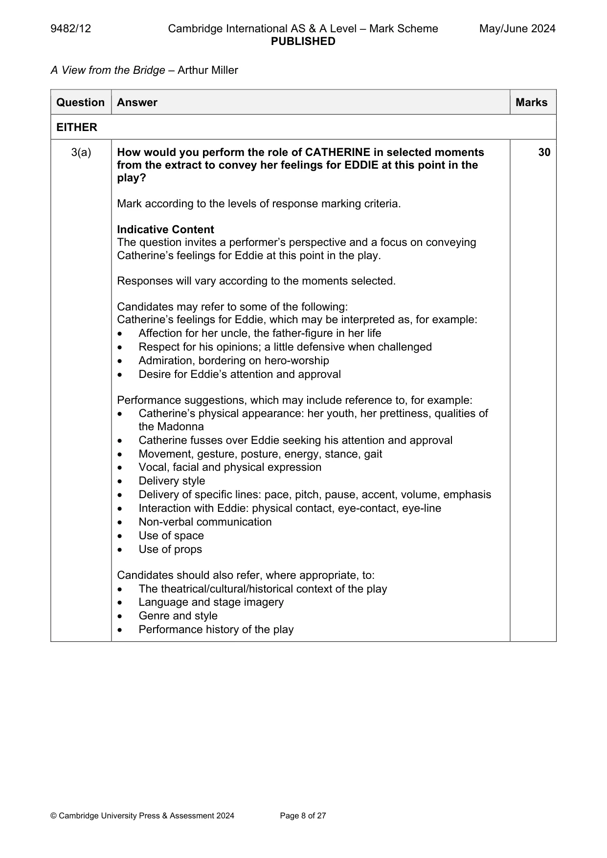Mark scheme, page 8 of 27