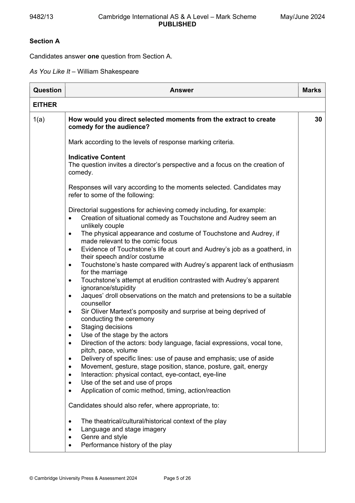 Mark scheme, page 5 of 26