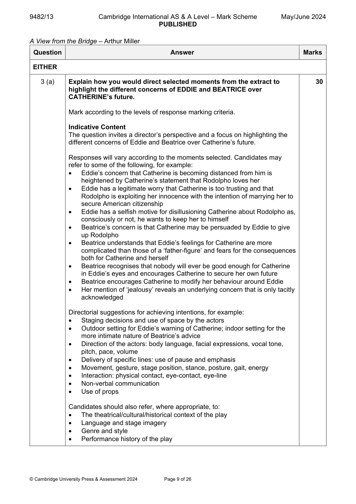 Mark scheme, page 9 of 26