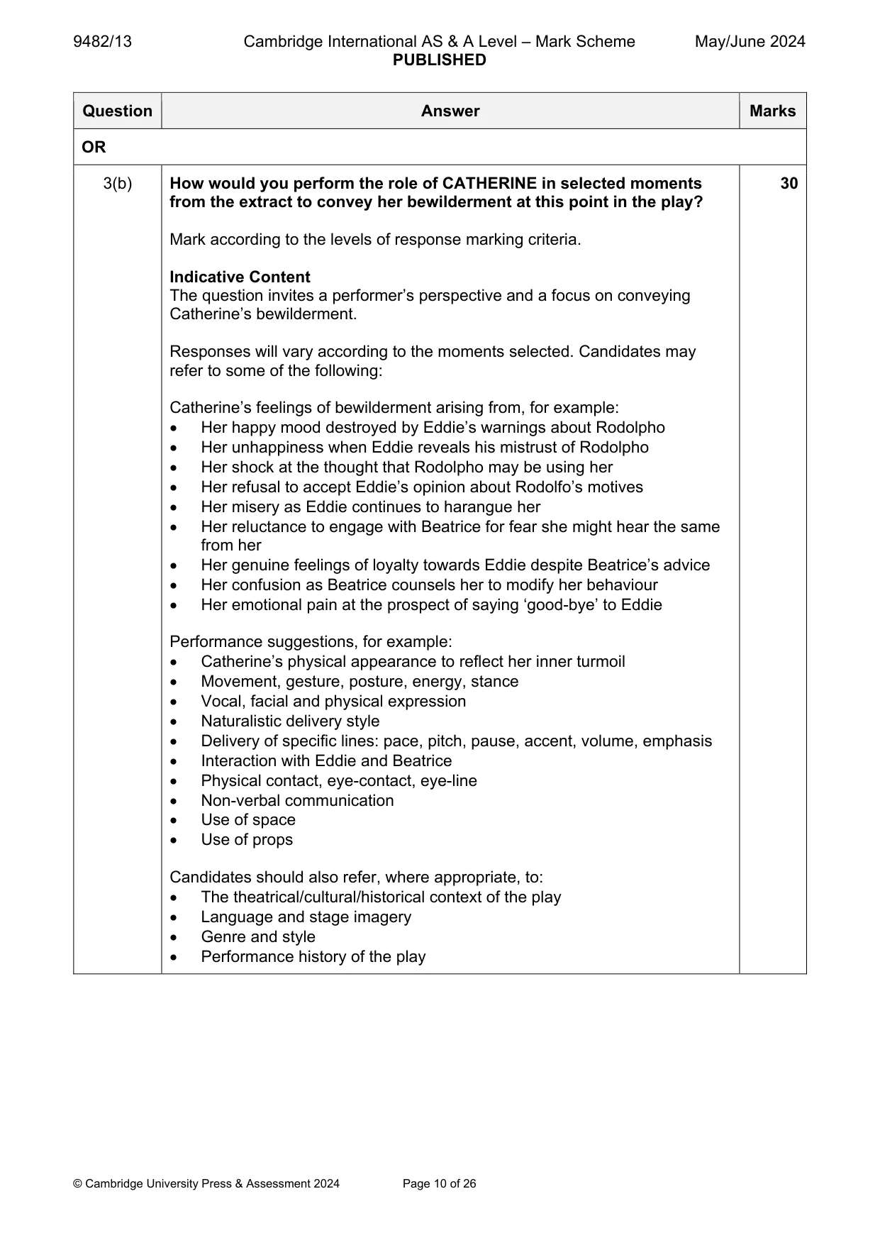 Mark scheme, page 10 of 26